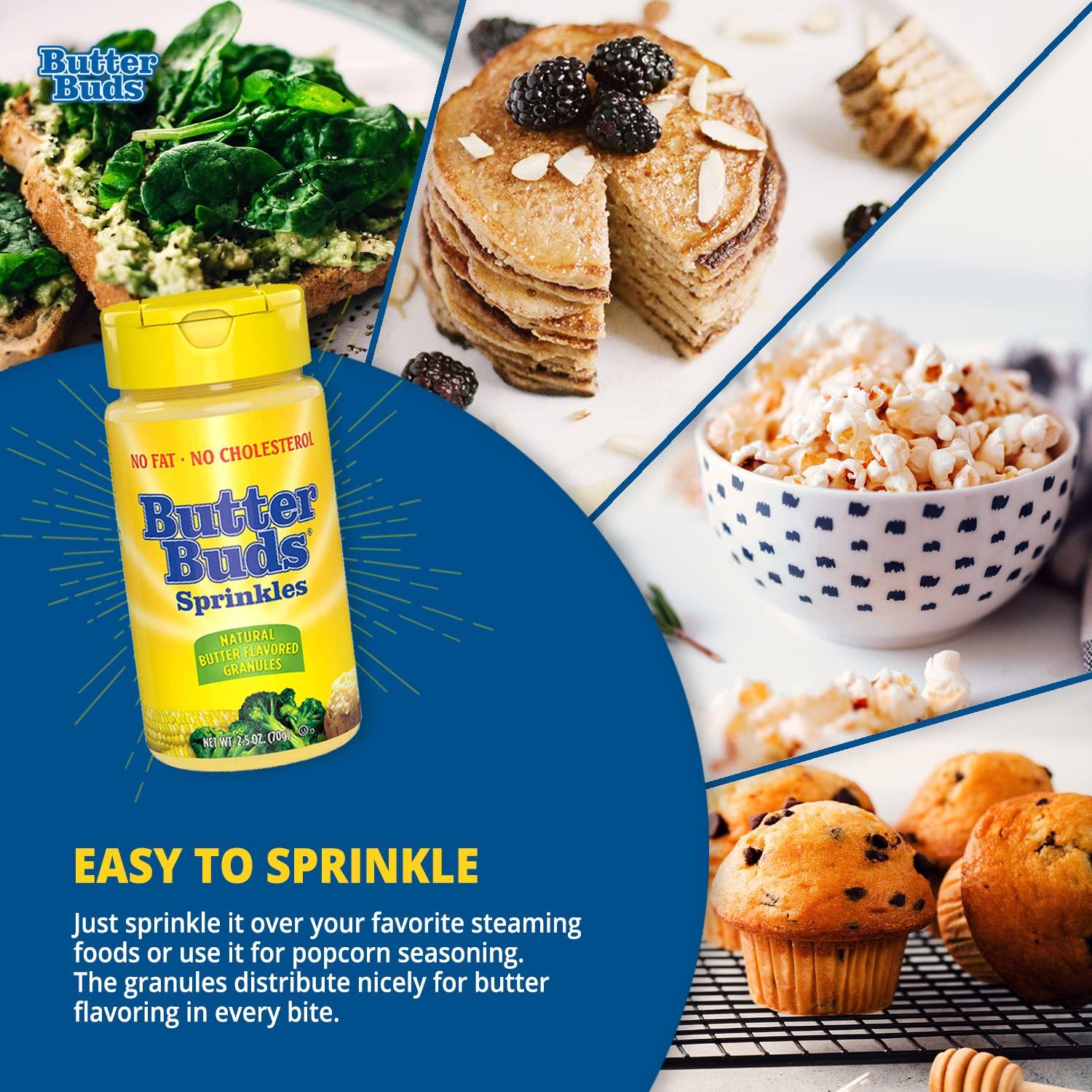 Butter Buds Sprinkles 2.5OZ. Delicious Flavor Booster (1 Pack)