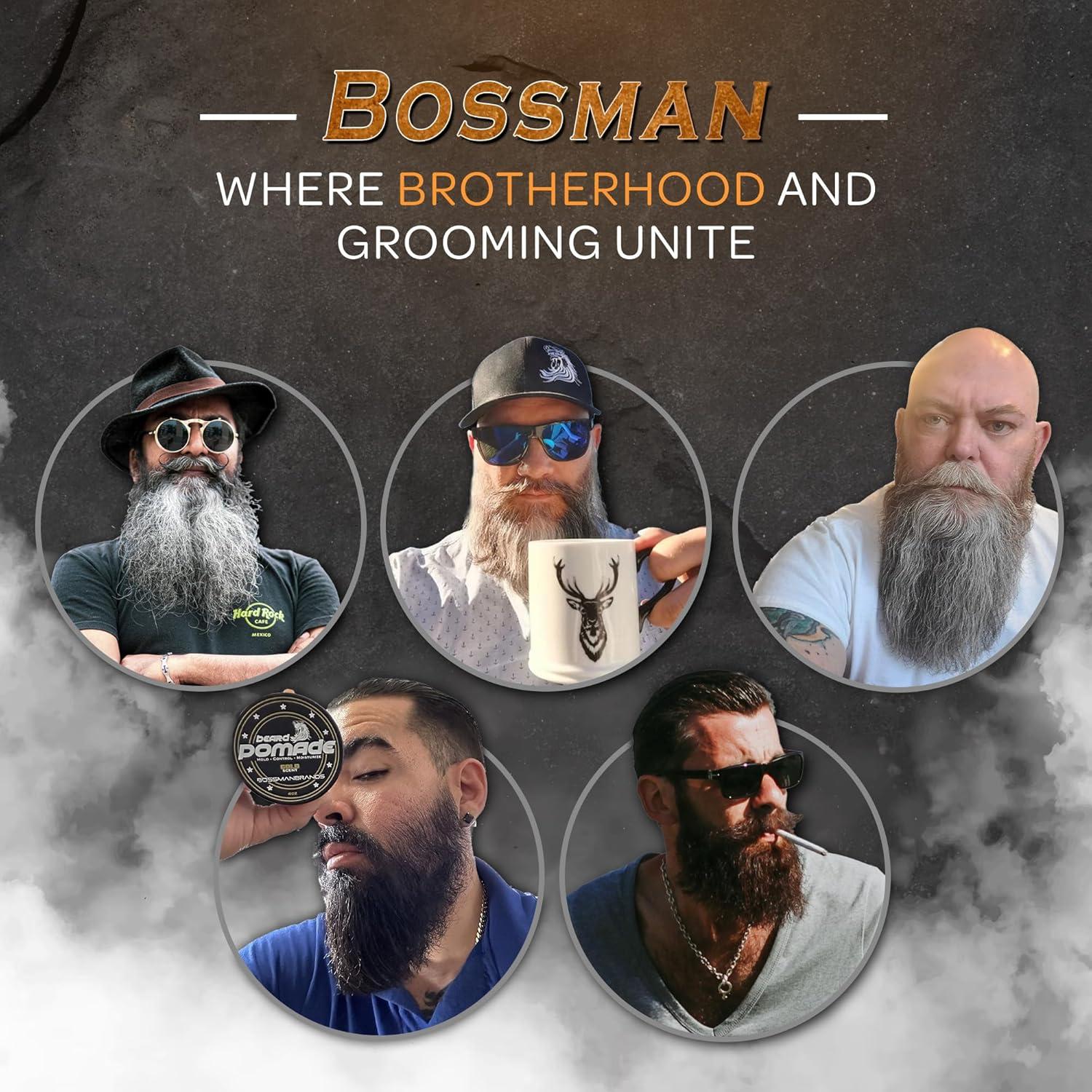 Pomade Bossman Hair & Beard Moisturizing with Longer Hold and Control ...