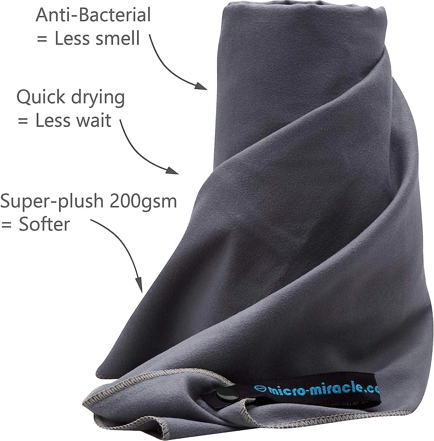 Micro Miracle XL - 2in1 Quick Dry Camping Microfiber Body and Hand Towel,  Extra-Large in 13 Colors, Soft/Lightweight for Gym, Swim Practice, Travel,  Backpacking, RV, Beach/ Senior Care, Children Towel / Emergency