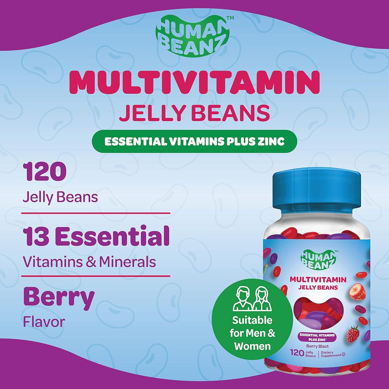 Human Beanz Jelly Bean Gummy Vitamins Bundle Biotin Extra Strength