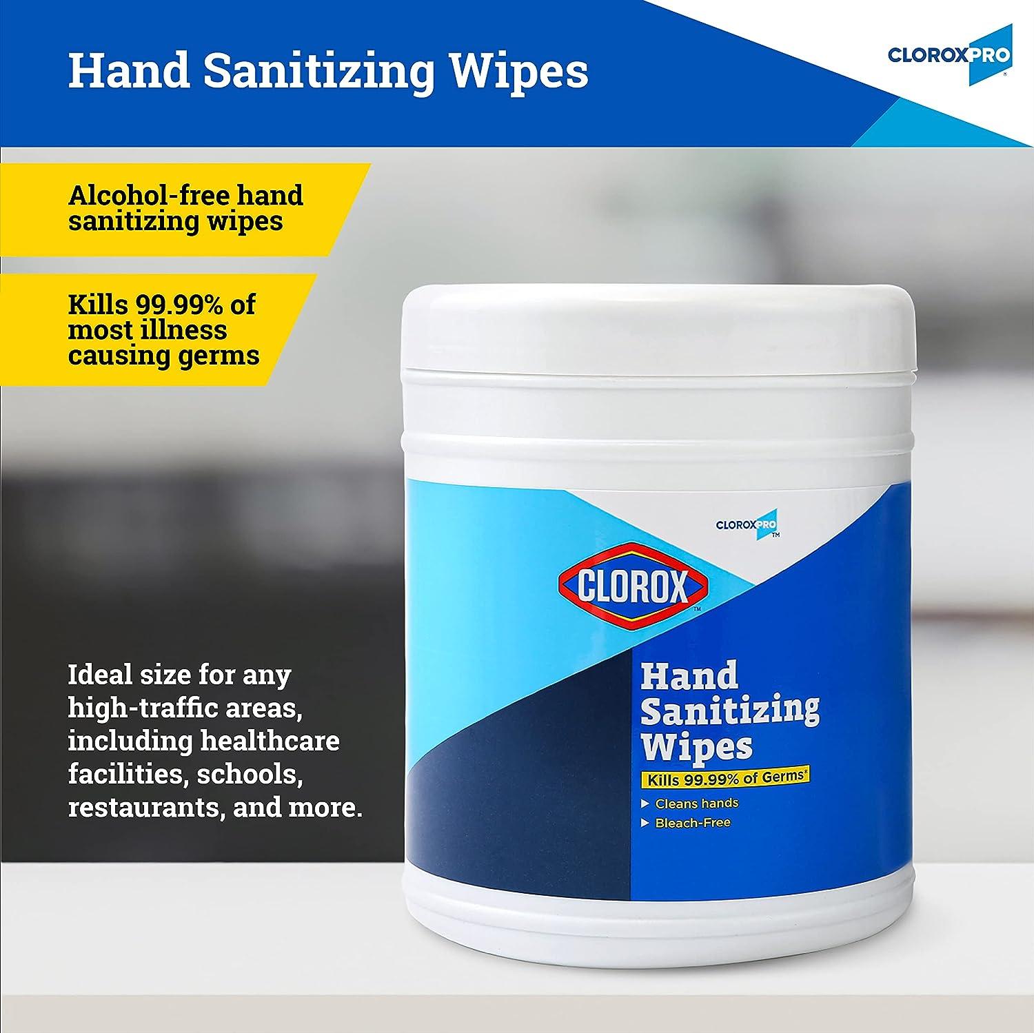 Clorox Pro Hand Wipes 270 Ct AlcoholFree BZK Formula Travel Size