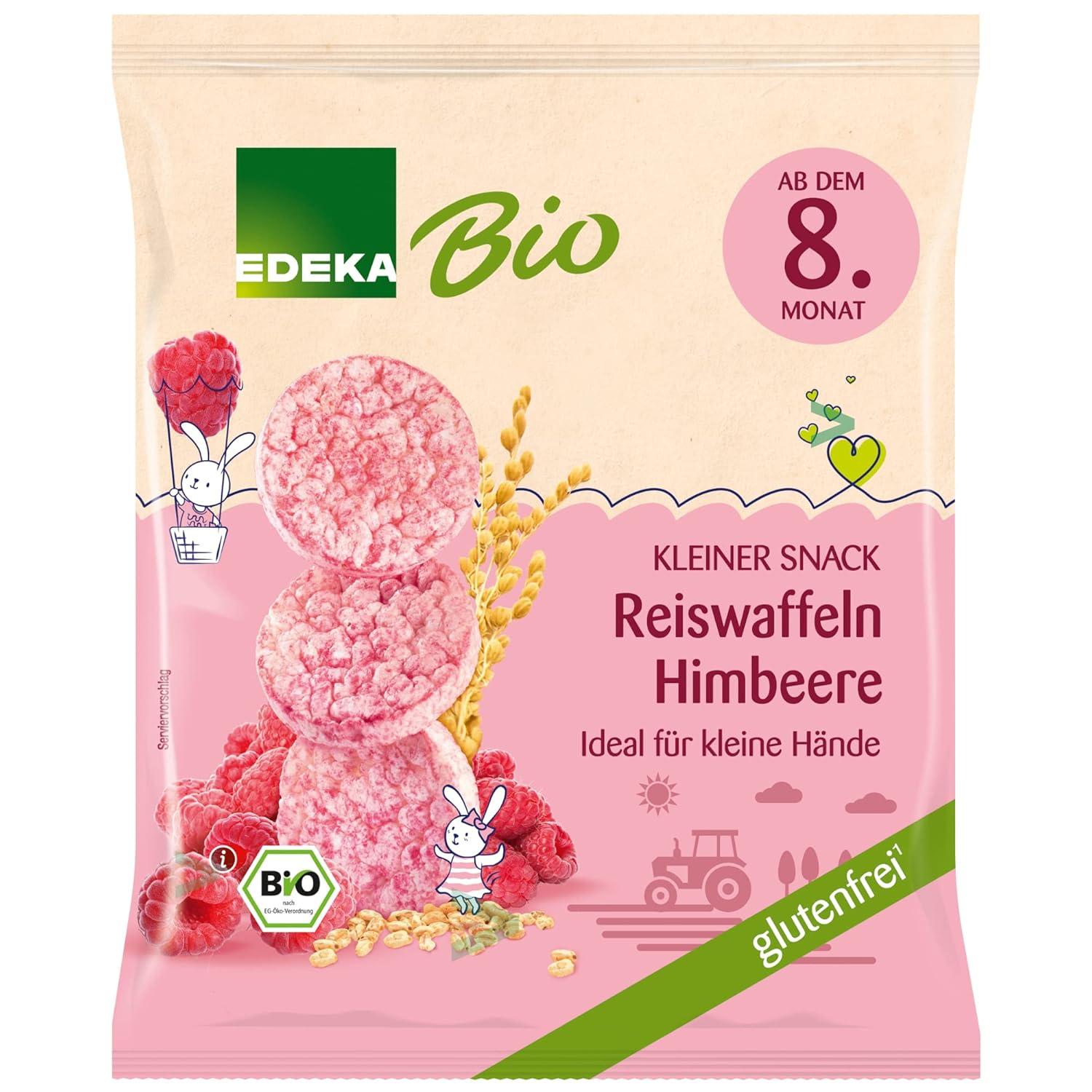 Edeka Organic Raspberry Rice Cakes for Babies (8 Months+) - 6x35g Pack ...