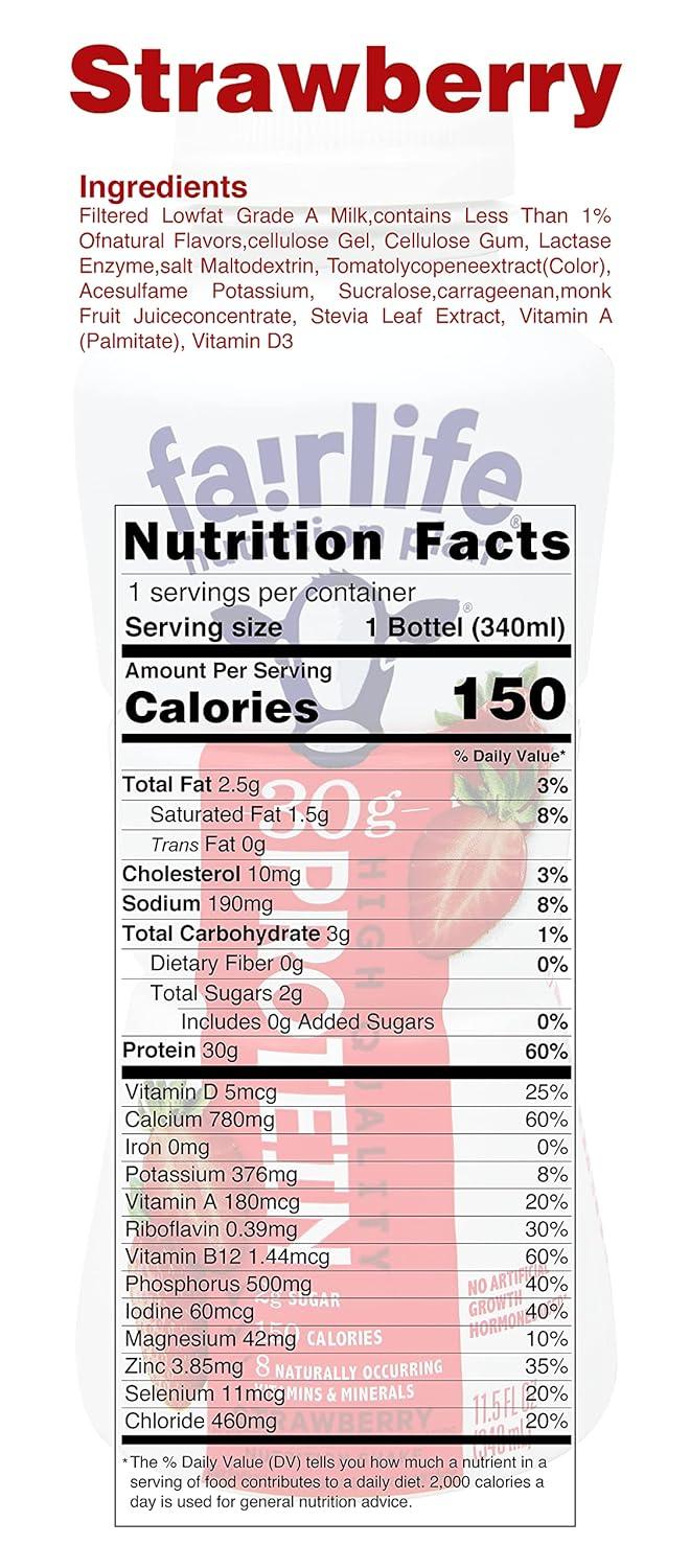 Fairlife Protein Shakes Variety Pack Nutrition Plan High Protein