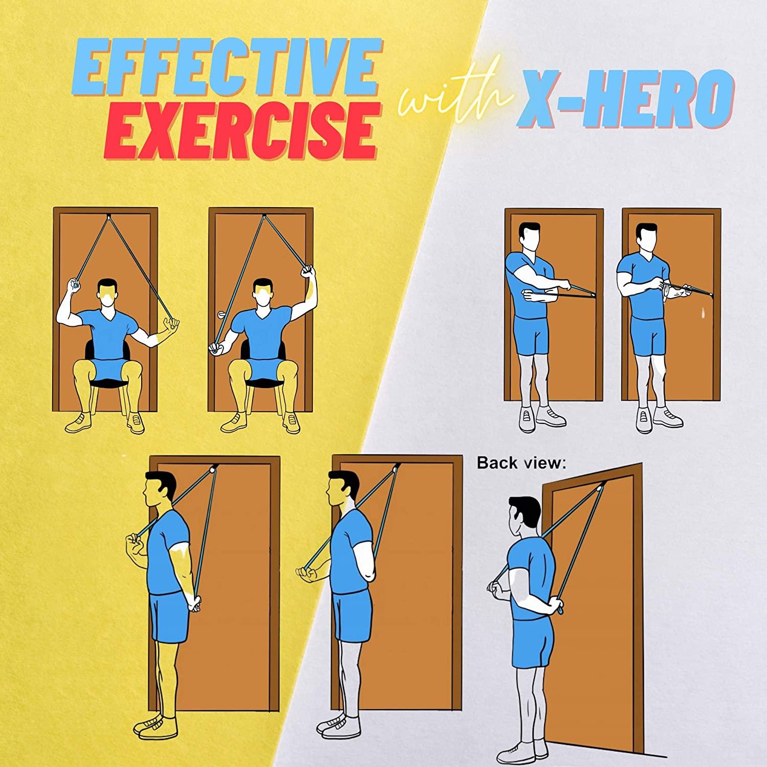 Xhero Shoulder Pulley Exercise with Arm Rehab Pulley System (Strap