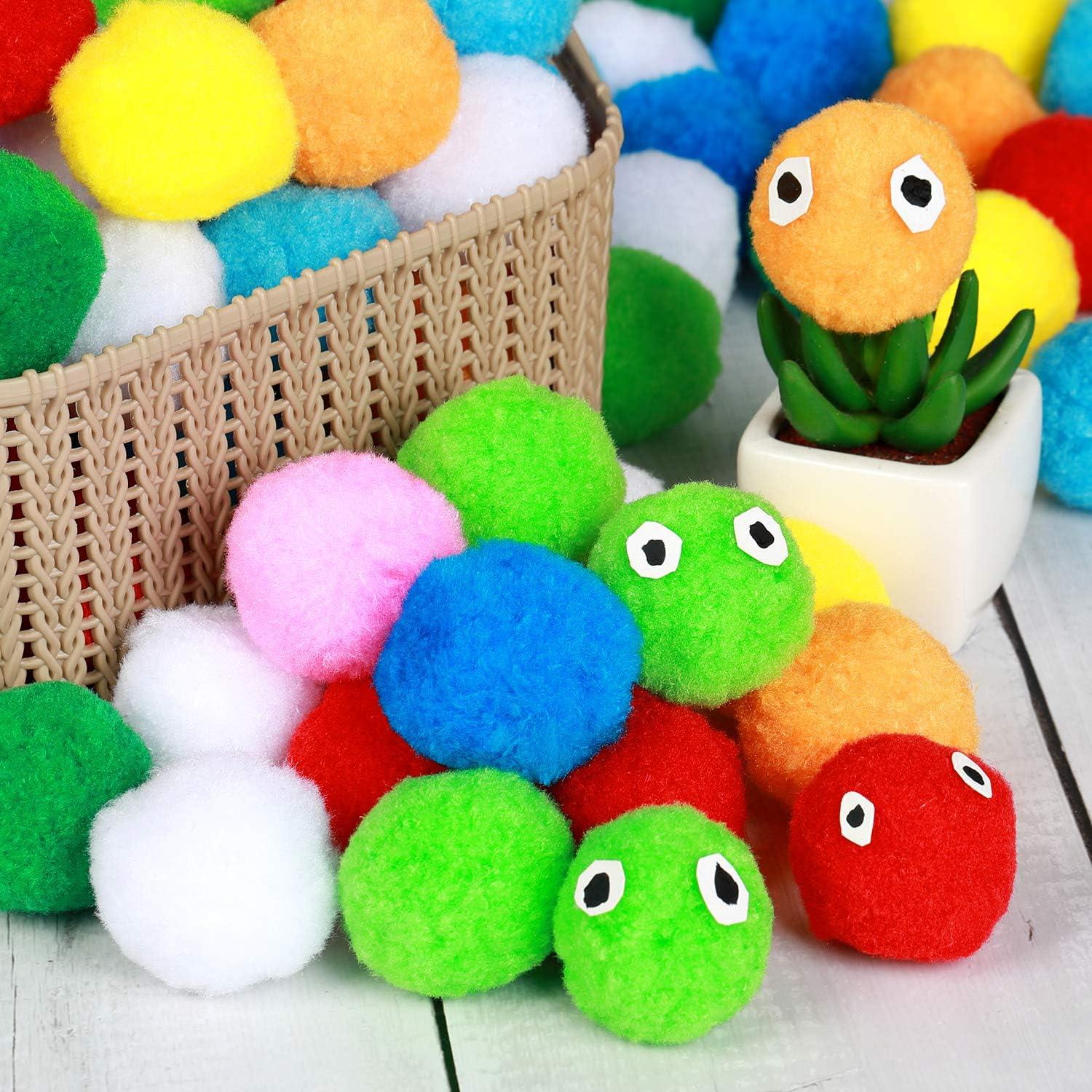 100 Pom Pom Colorati 2 Cm Per Craft E Decorazioni: Multicolore In Fibra Di Polipropilene | Fai Da Te, Bigiotteria, Festoni - 3