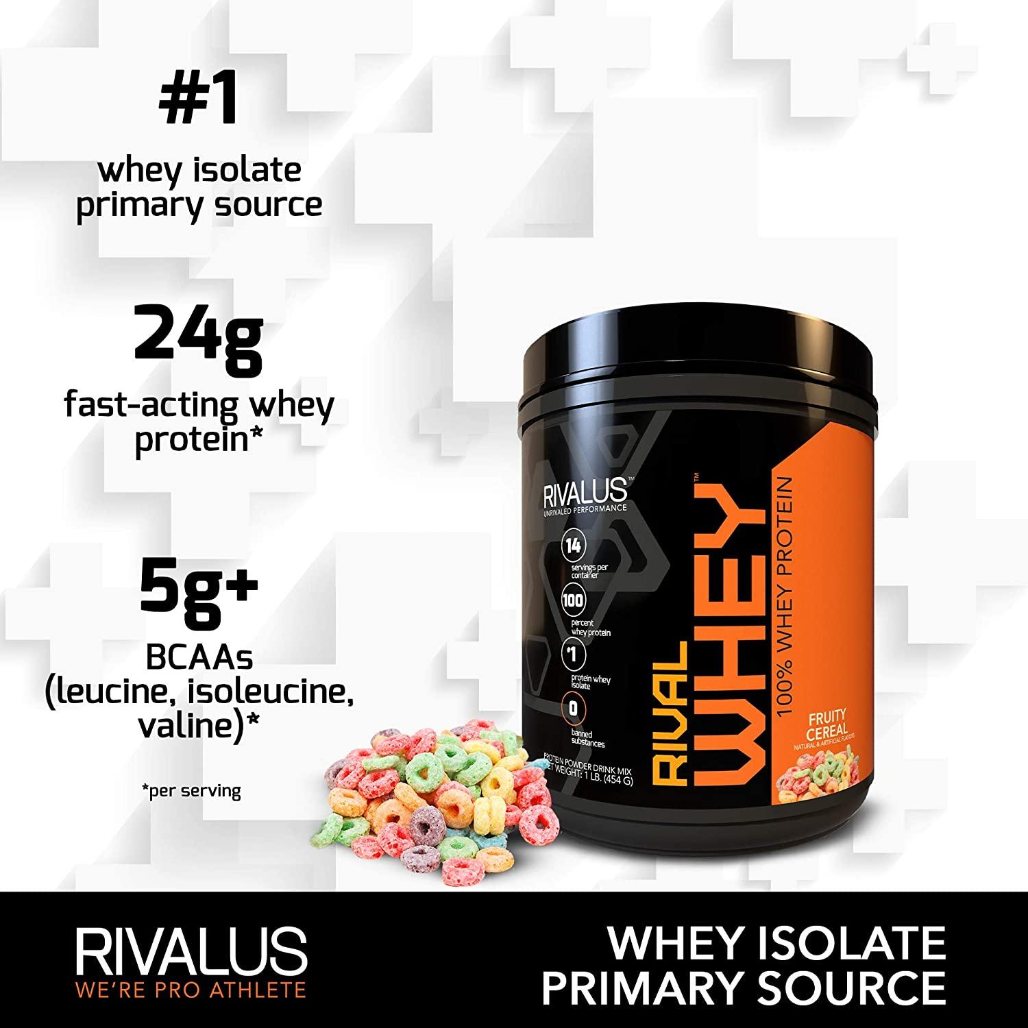Rivalus Rivalwhey Fruity Cereal 1lb 100 Whey Protein, Whey Protein