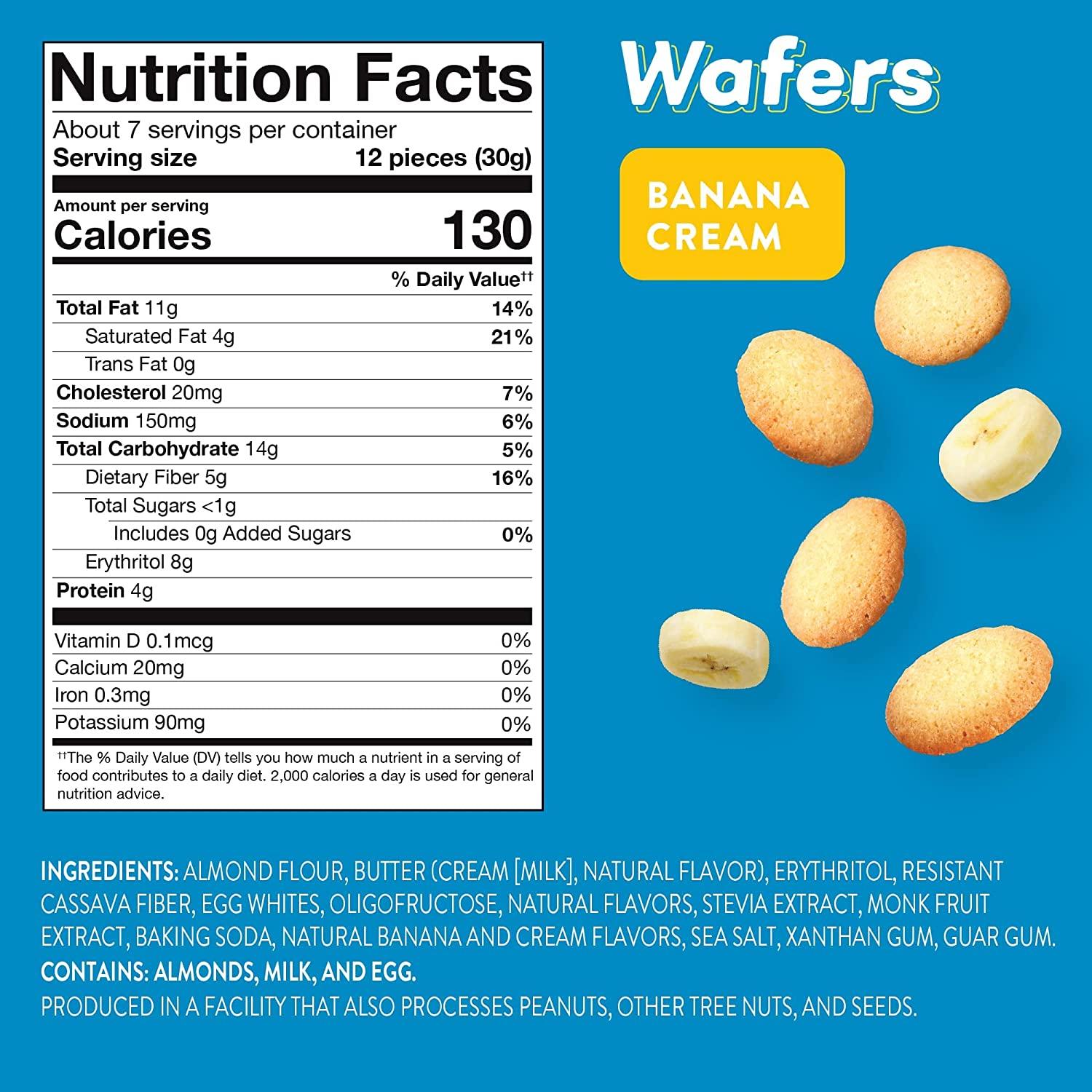 HighKey Sugar Free Cookies Banana Cream Wafer 6.75oz Keto Snack 1