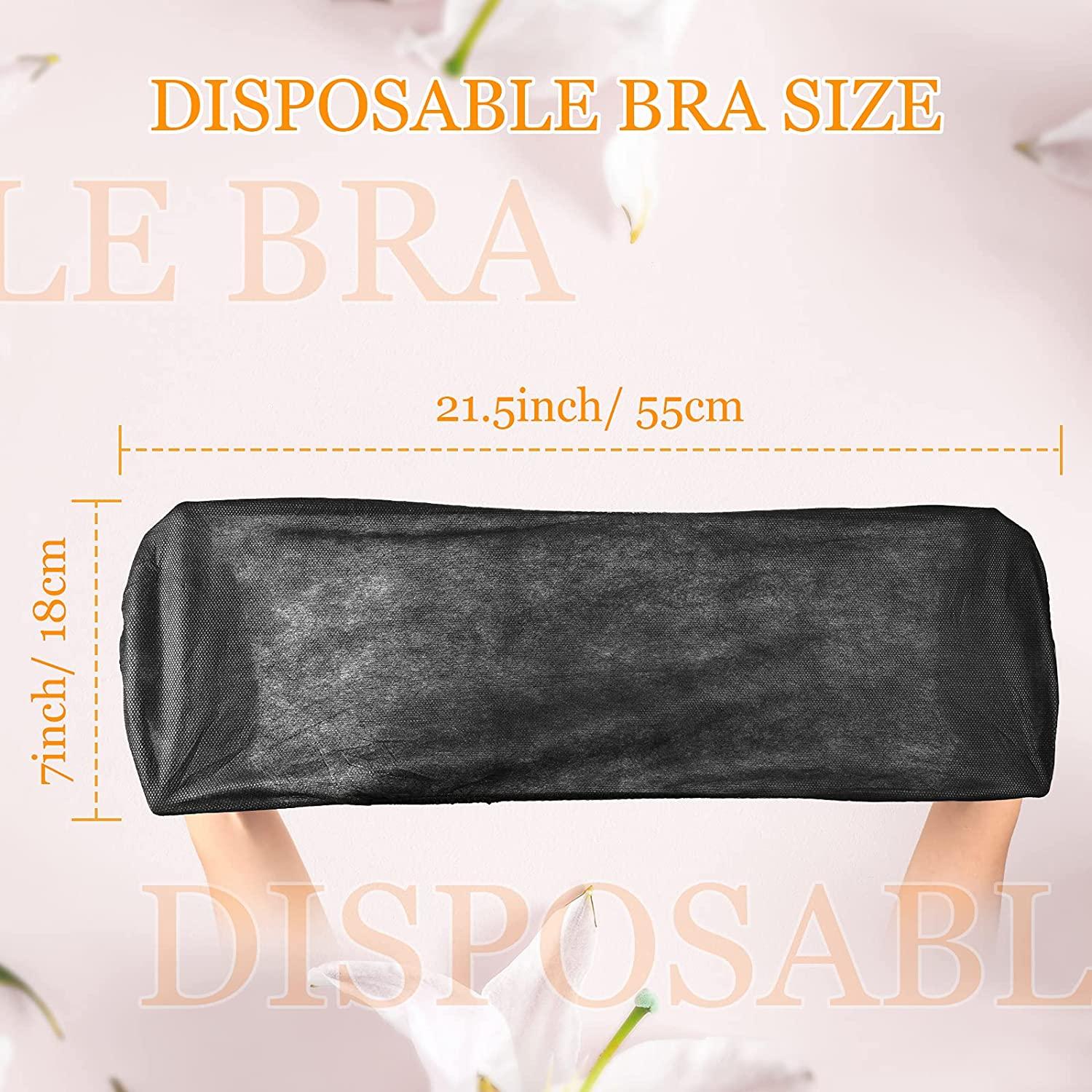 100 Pieces Disposable Nonwoven Bras Women's Disposable Spa Top