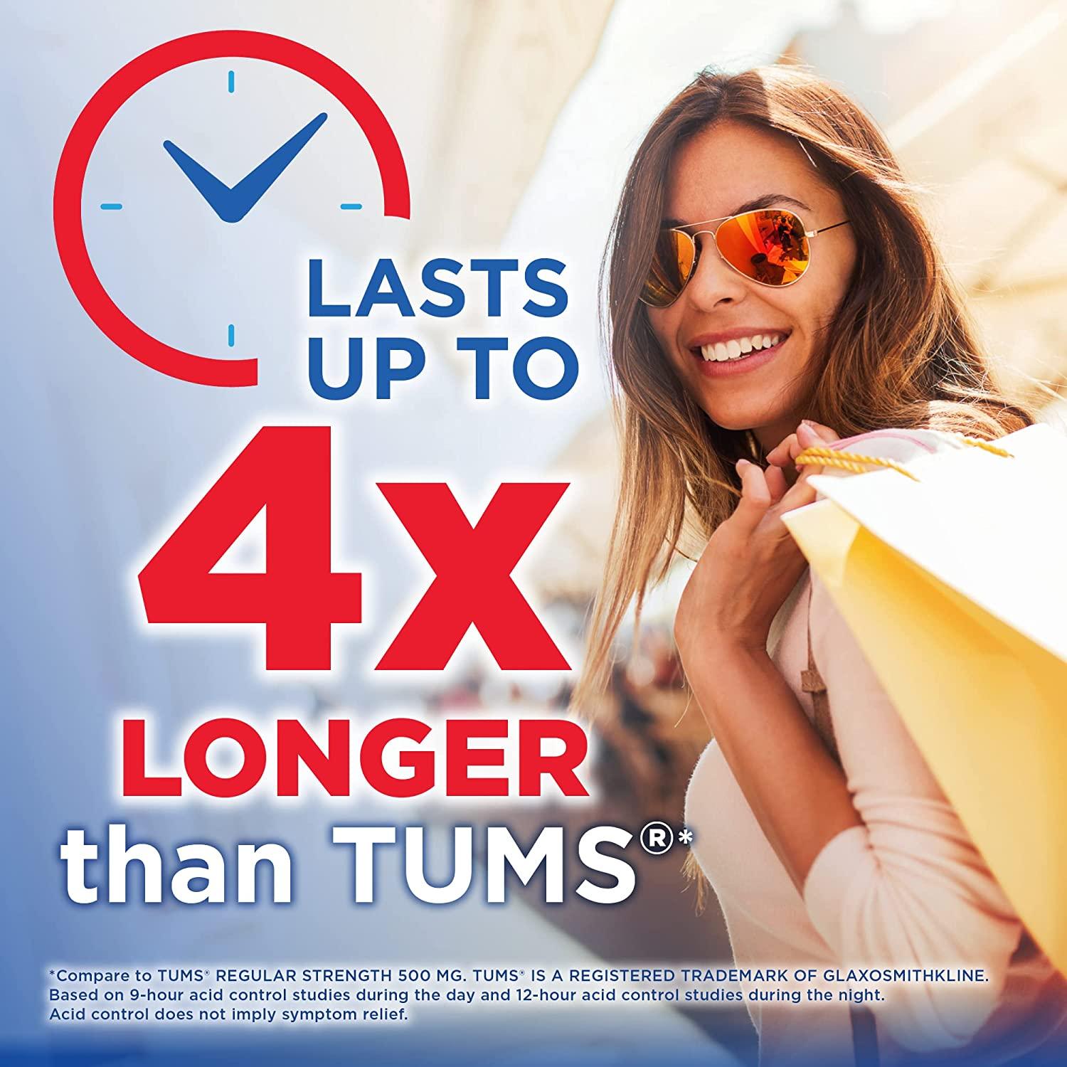 Amazon Basic Care Dual Action Complete, Chewable Acid Reducer & Antacid