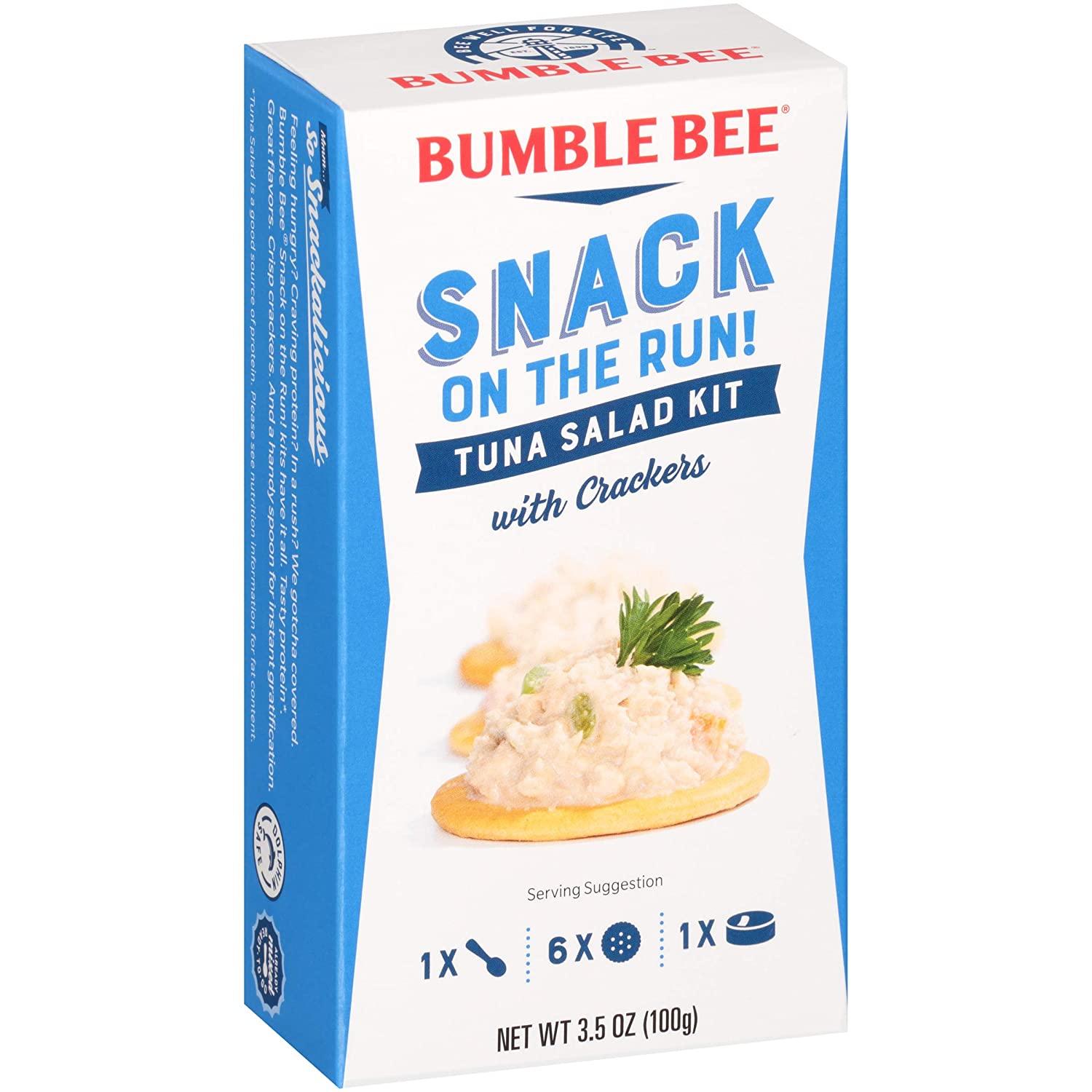 Bumble Bee Snack On The Run Tuna Salad with Crackers Kit Ready to Eat, Spoon Included Wild