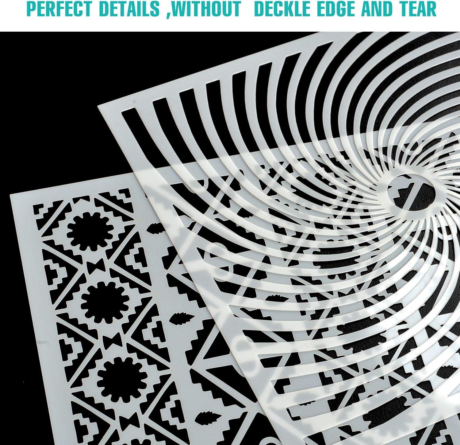 32 Pieces Geometric Stencils 6 X 6 Inch Painting Templates 