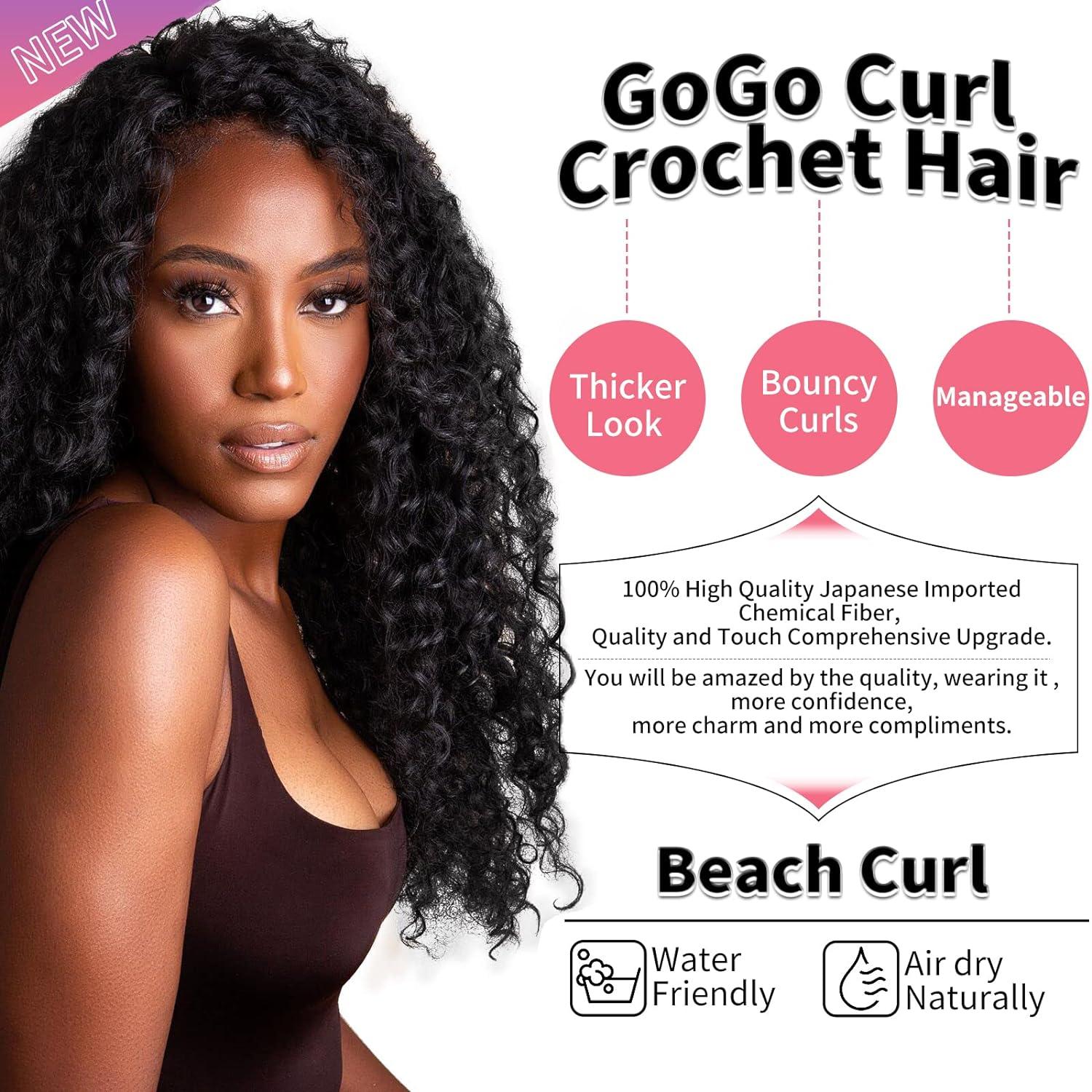GoGo Curl Crochet Hair for Black Women Water Wave Curly Crochet