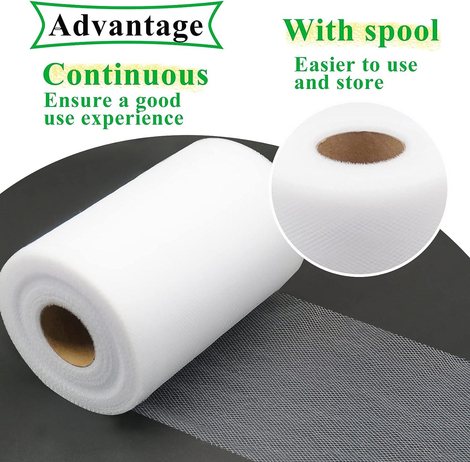  IONTACH White Tulle Fabric Rolls 54 Inch by 40 Yards