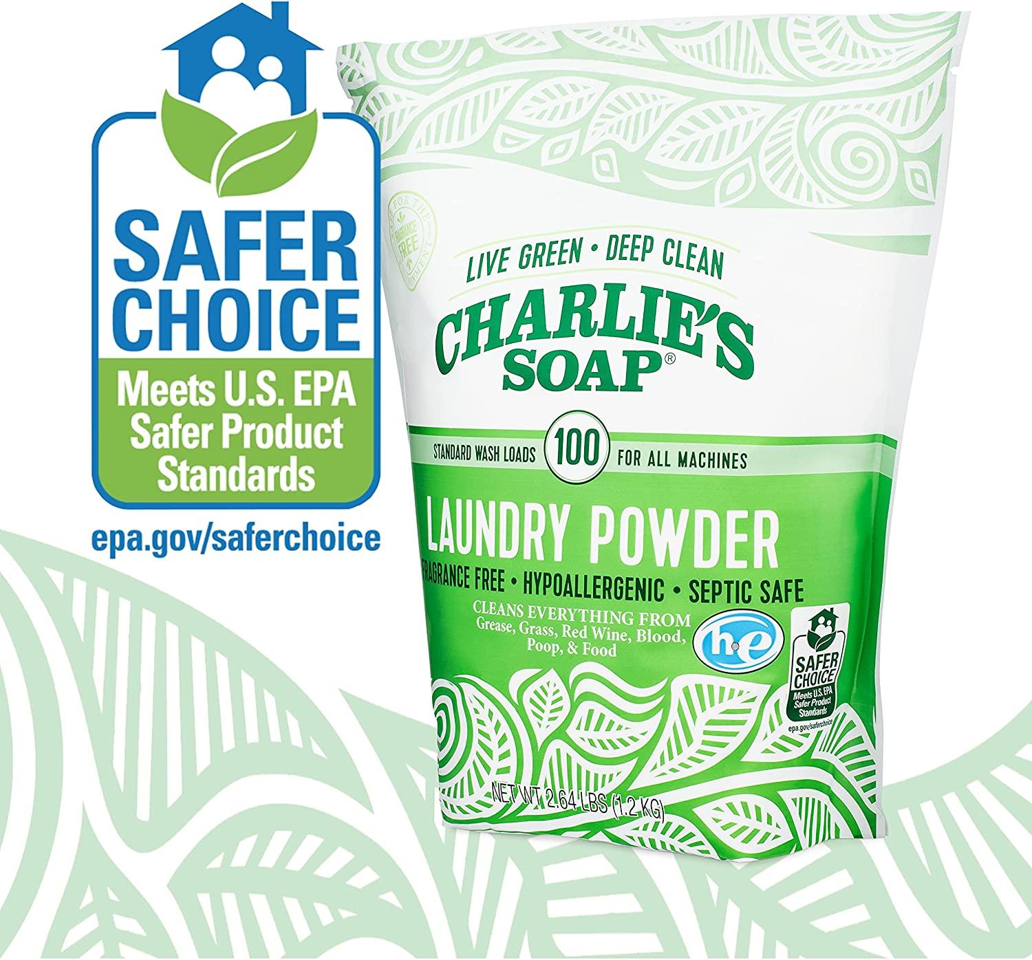 Charlie's Soap Laundry Powder 100 Loads, Fragrance Free