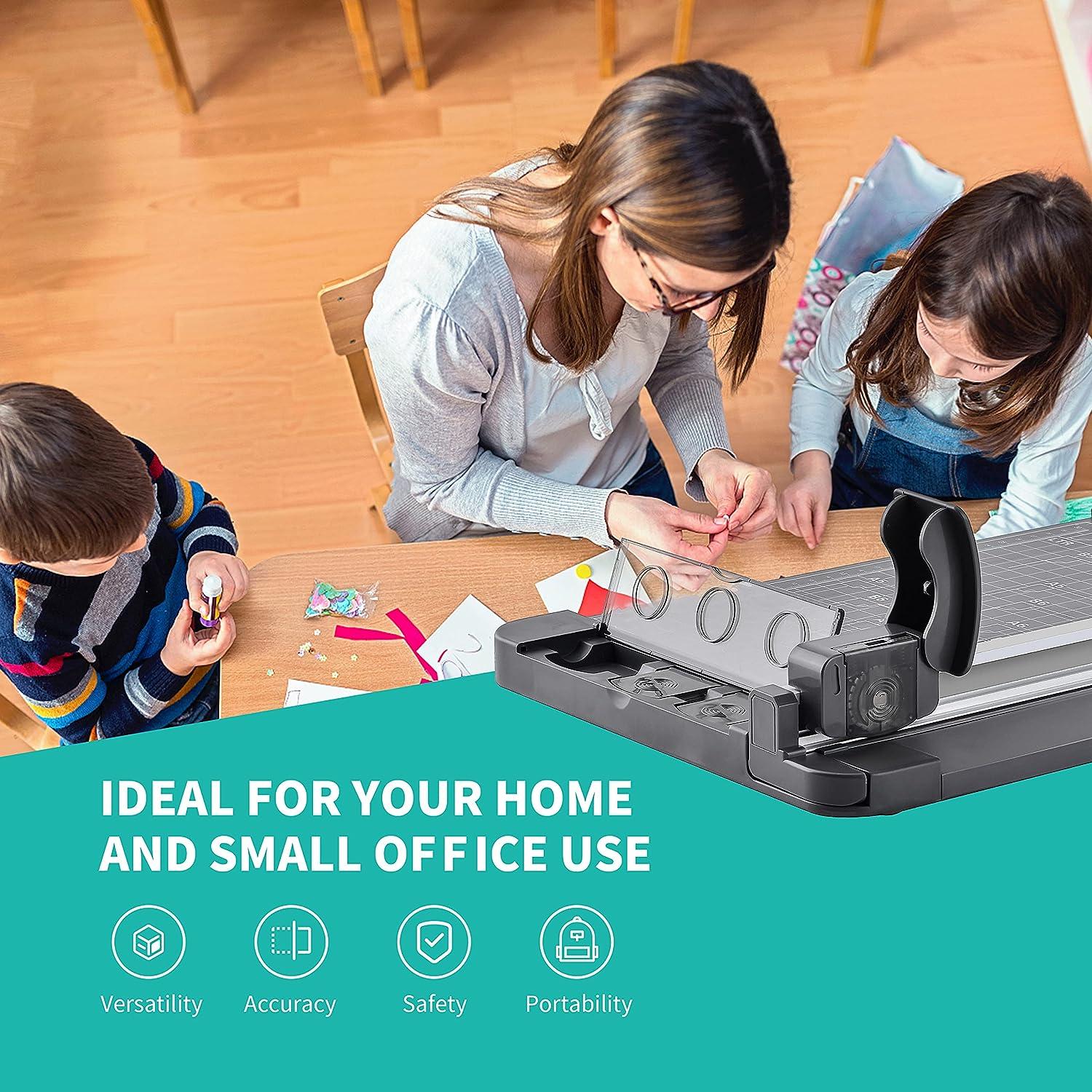 Rotary Paper Trimmer 3in1 Paper Cutter 12 Inch Cutting Length with