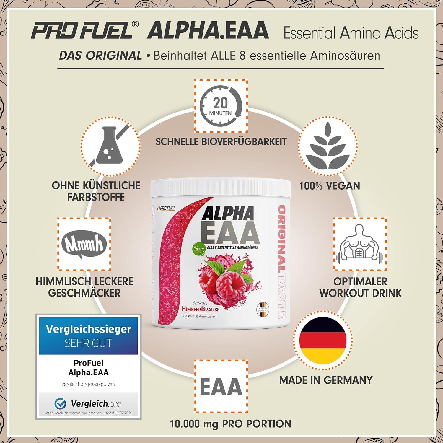 Alpha EAA Powder 2x462g Raspberry - Vegan Amino Acid Drink with All 8 ...