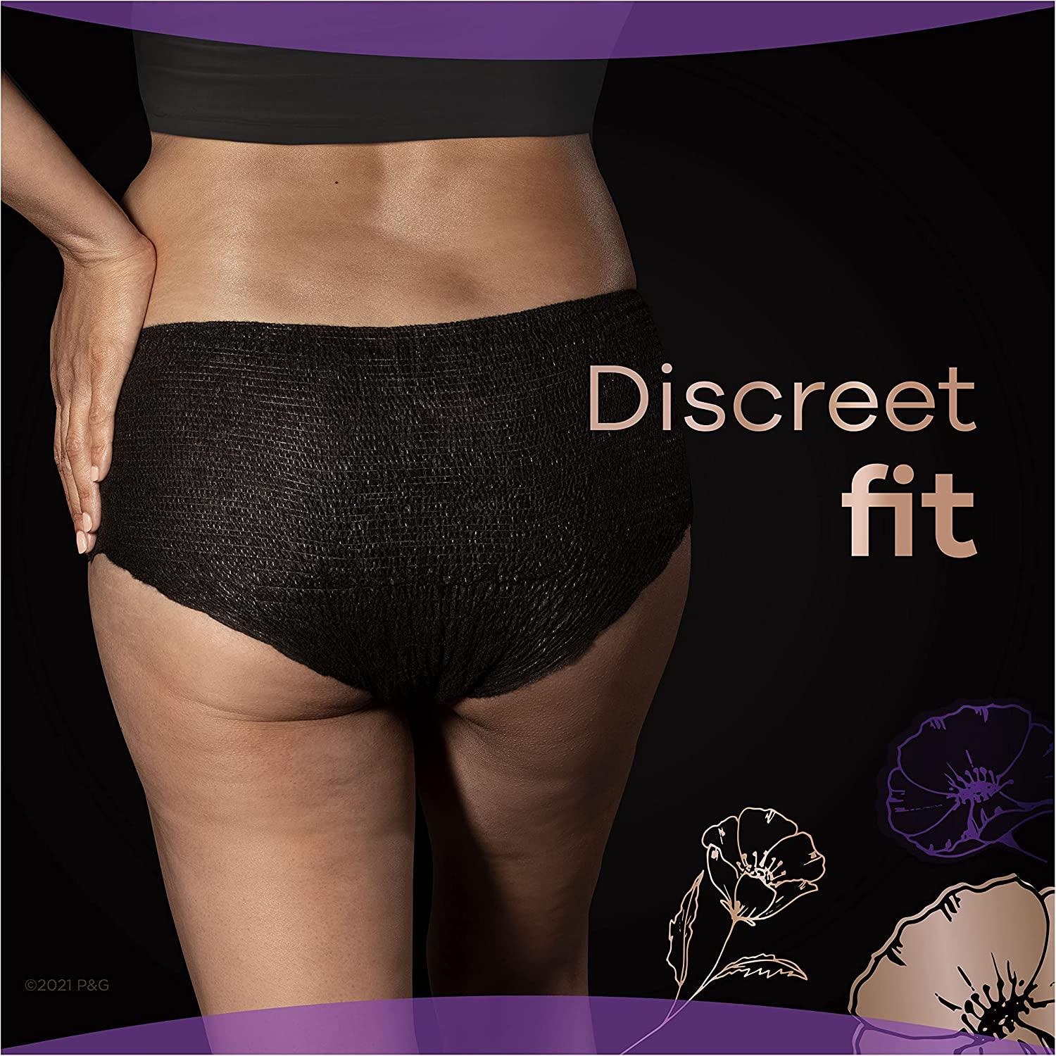 Always Discreet Boutique Incontinence Underwear for Women, (Pack of 8)