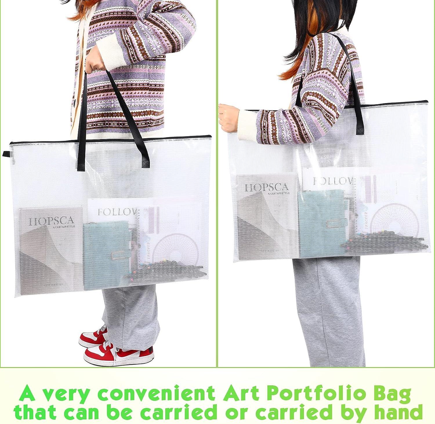 5 Pcs Art Portfolio Bag 19 x 25 Inches Posters Organizer with Zipper