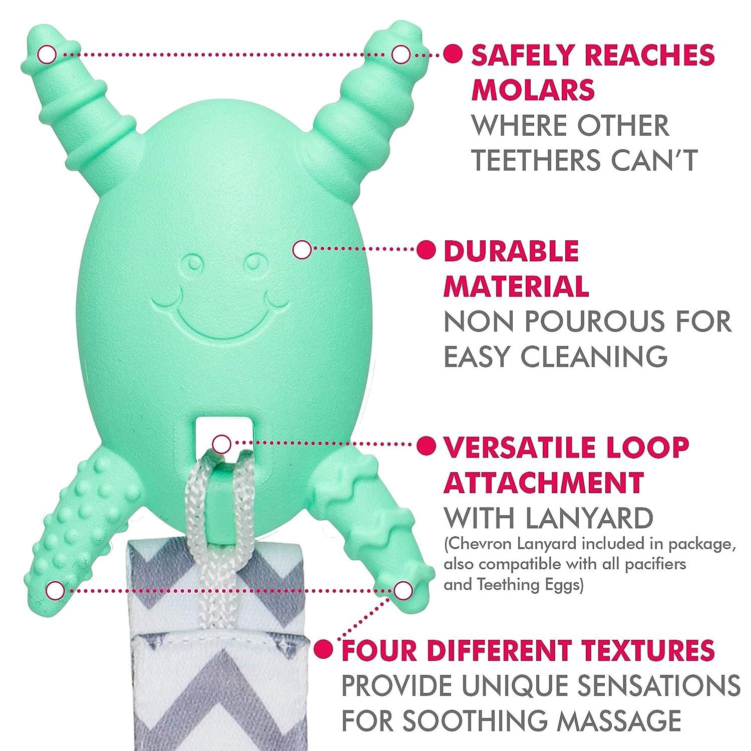 Teething Egg Mint Green Bundle Baby Must-Have Rattle Teether