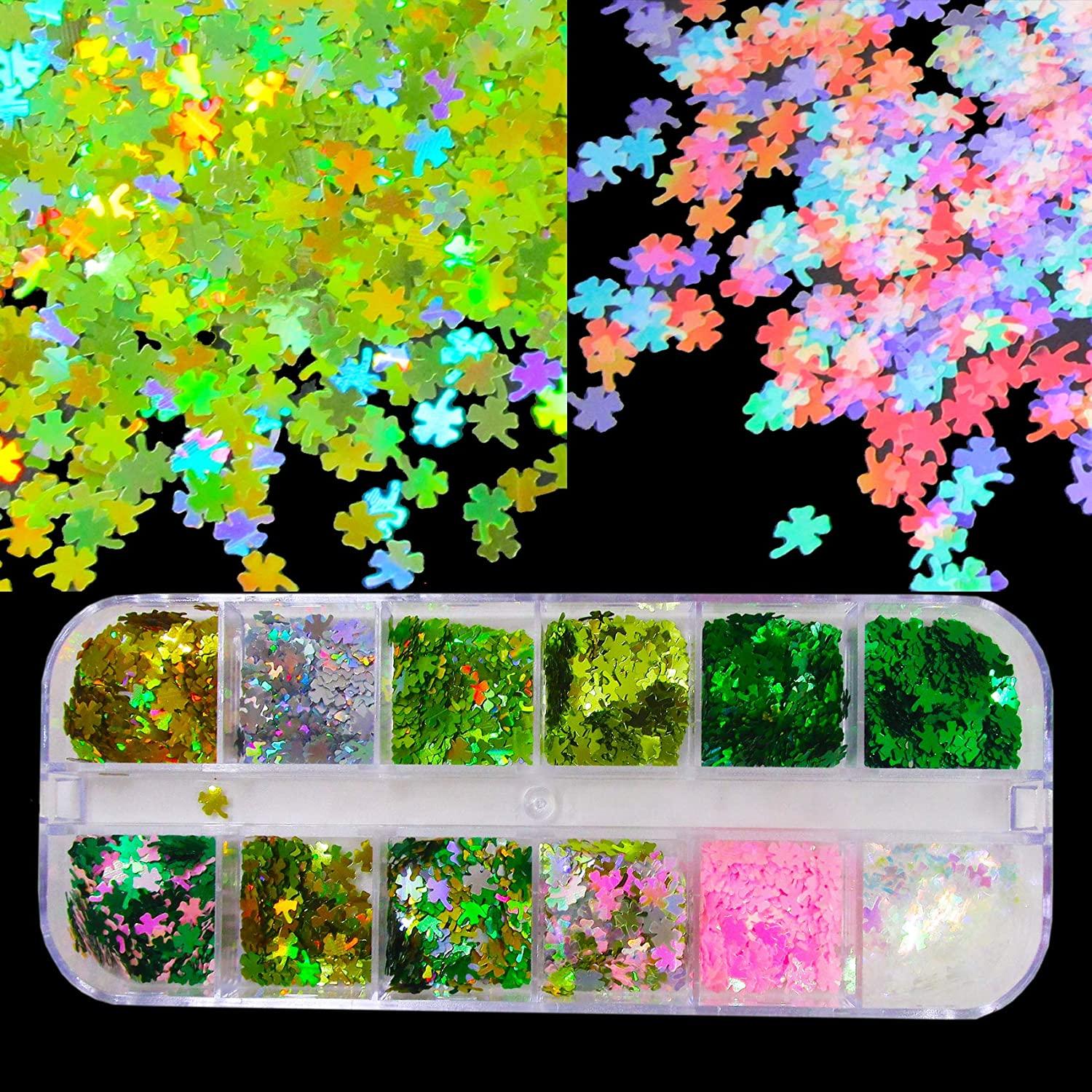 6 Colors Chunky Glitter Flakes - Spring Iridescent Flower Butterfly Shaped  Glitter Sequins Confetti Sparkles Sticker Accessories Nail Glitter Assorted  Nail Sequins Heart Chunky Glitter Star Nail Flakes Diamond Iridescent  Glitter For