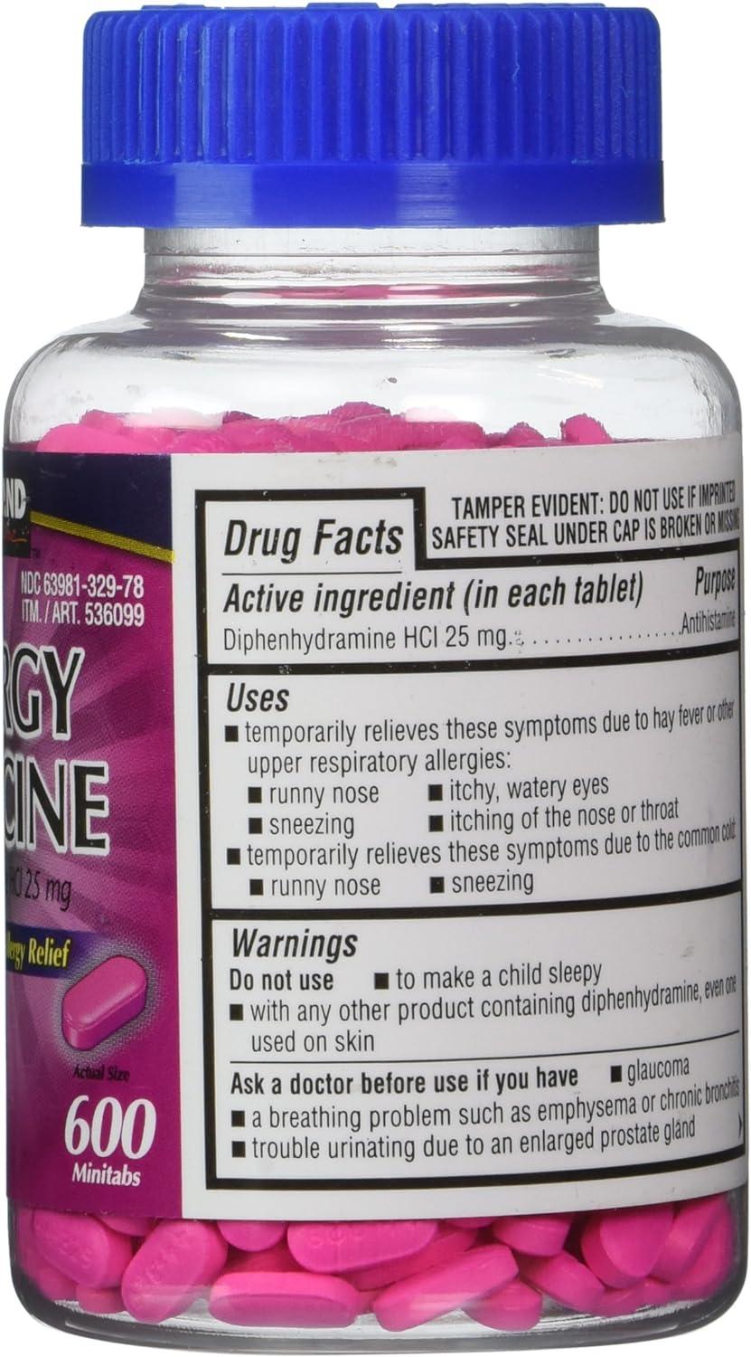 Diphenhydramine HCI 25mg Kirkland Allergy Medicine Antihistamine