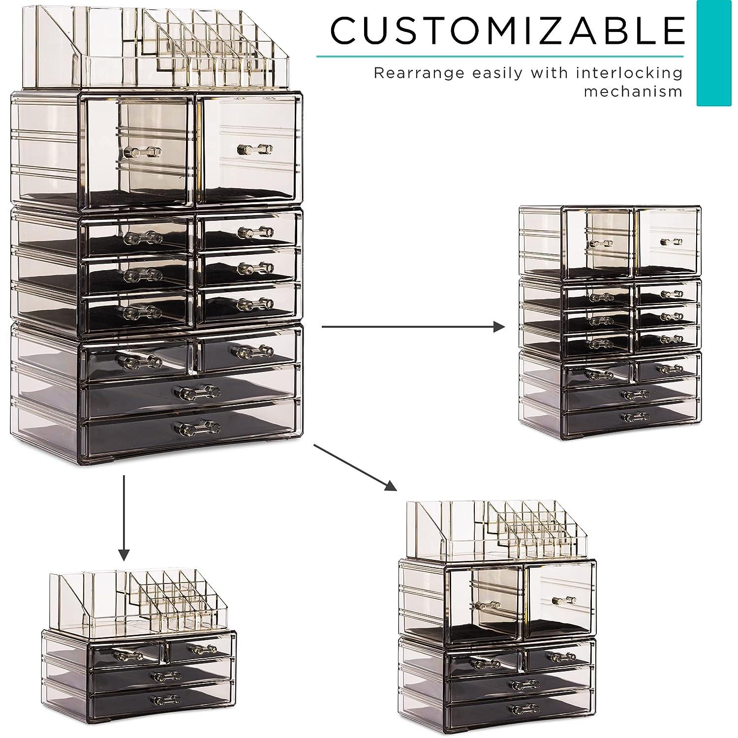 Sorbus Cosmetic Makeup and Jewelry Storage Case Tower Display Organizer - Spacious de