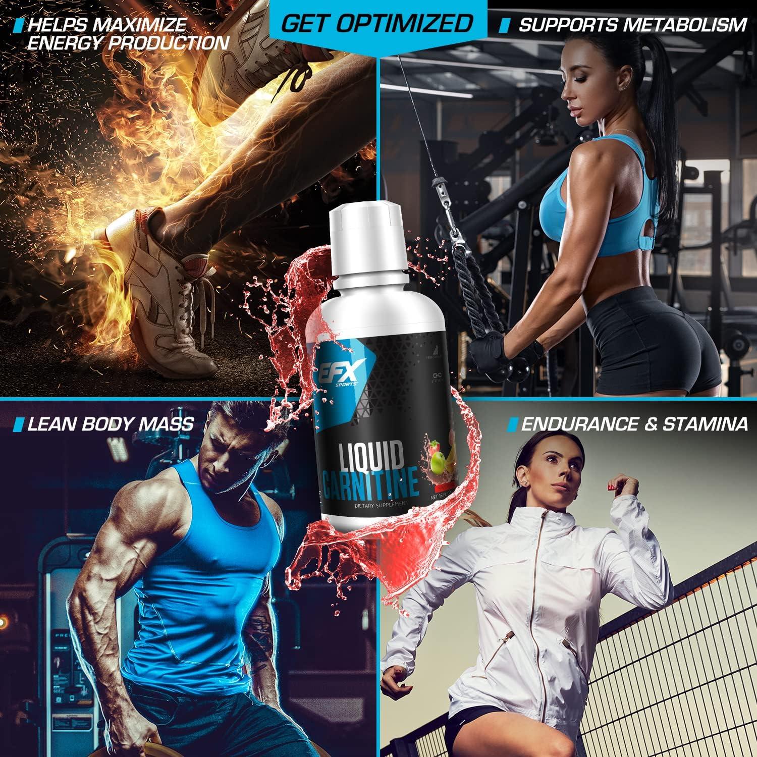 EFX Sports L-Carnitine Liquid 1500mg with Vitamin B5 - Improve Performance  and Strength - Fruit Punch Flavor (31 Servings) | Buy Now with Express  International Delivery