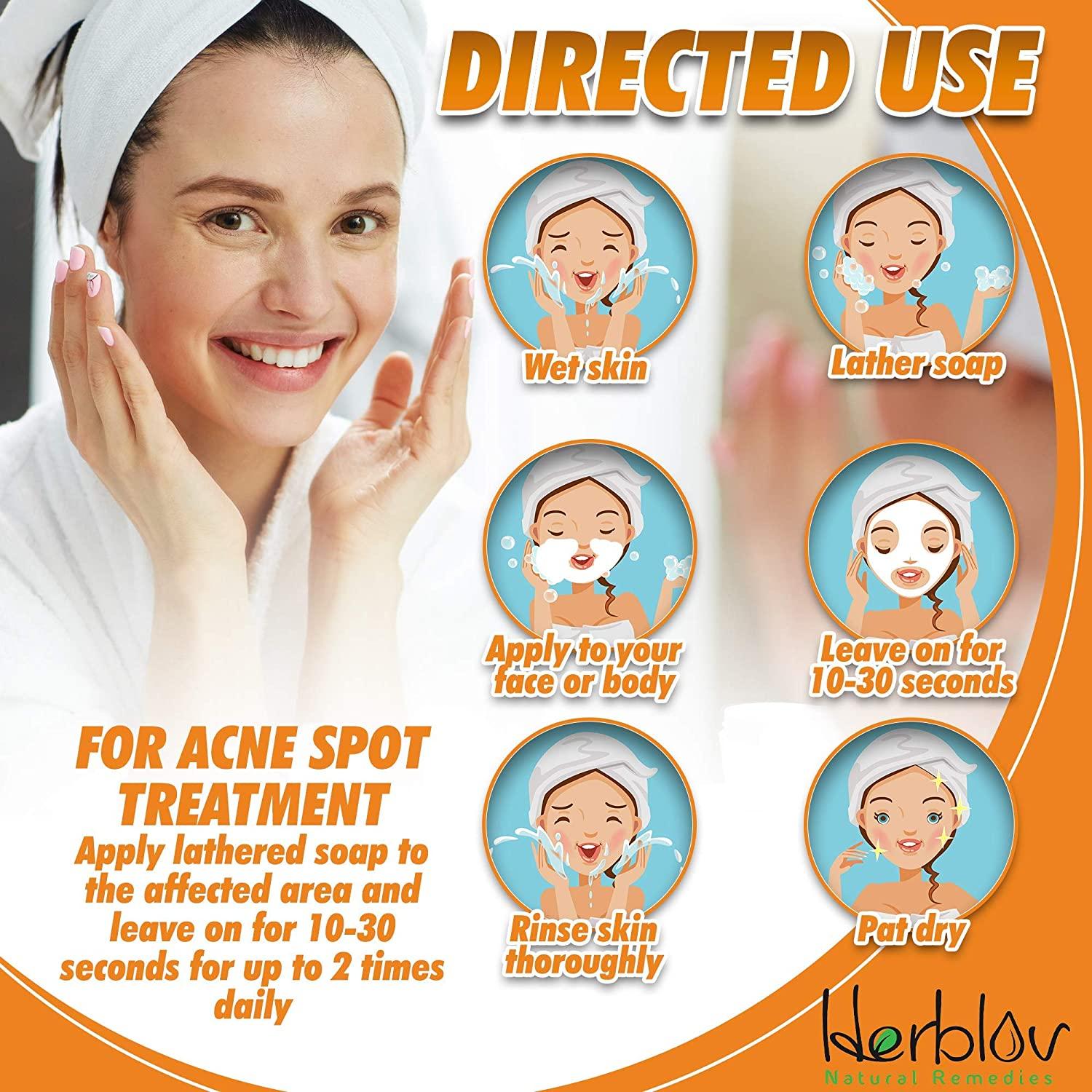 Herblov Turmeric Soap Bar for Face & Body Natural Turmeric Skin Soap