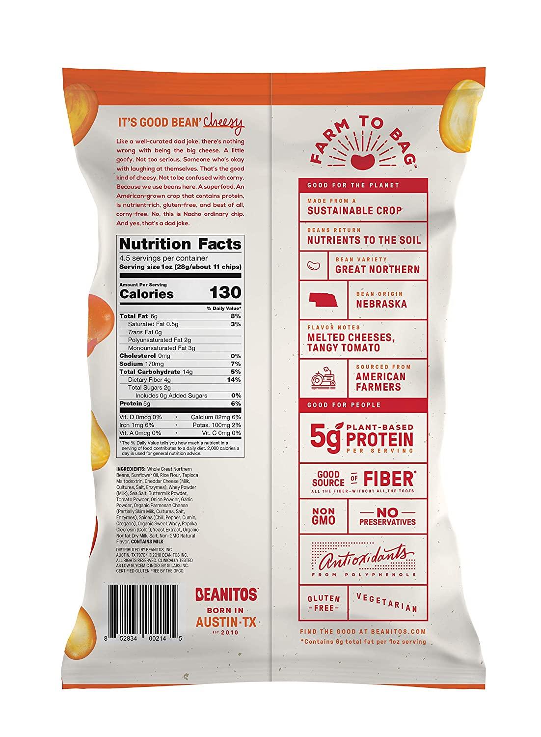 Beanitos Nacho Nation White Bean Tortilla Chips Healthy, High Protein