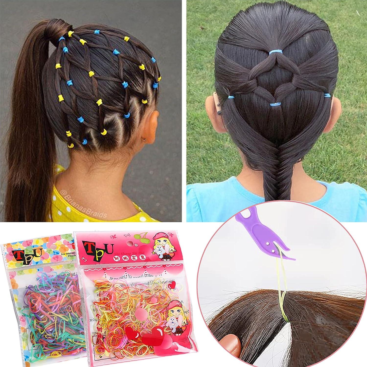 760Pcs Color Elastic Hair Ties 2Pcs Rubber Hair Band Remover Cutter 8pcs Topsy  Hair Tail Tools Hair Loop Styling Tool for Toddlers Girls Women(Hair Rubber  Bands Have 260 Large Loops and 500