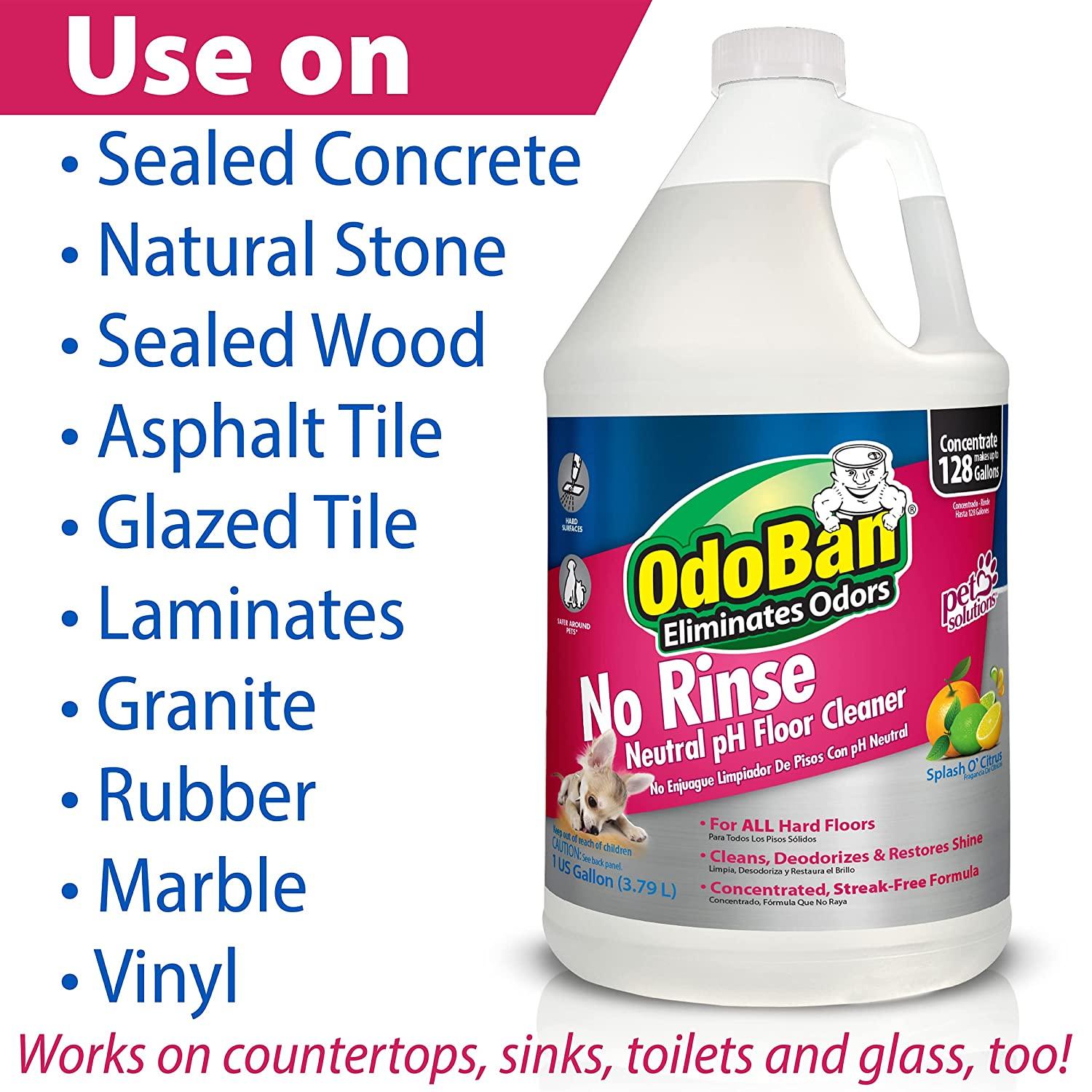 OdoBan No Rinse Neutral pH Floor Cleaner Concentrate, 2 Gal