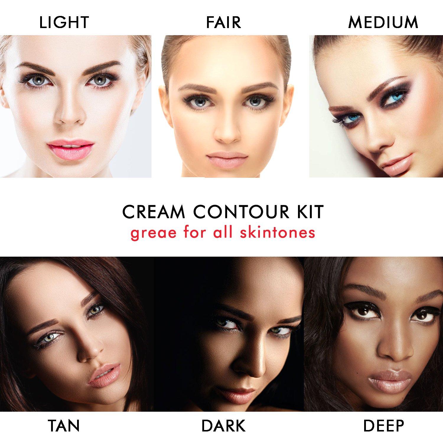 Youngfocus Cosmetics Cream Contour Best 8 Colors and Highlighting