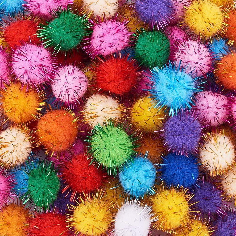 Assorted Pompoms Multicolor Pompoms Glitter Pom Poms Ball for DIY & Arts  and Creative Crafts Projects and Decorations - AliExpress