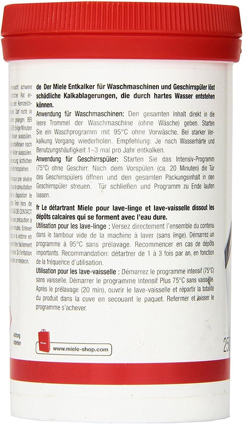 Miele Care Descaler Powder to clean and sanitize Washers, 09043380