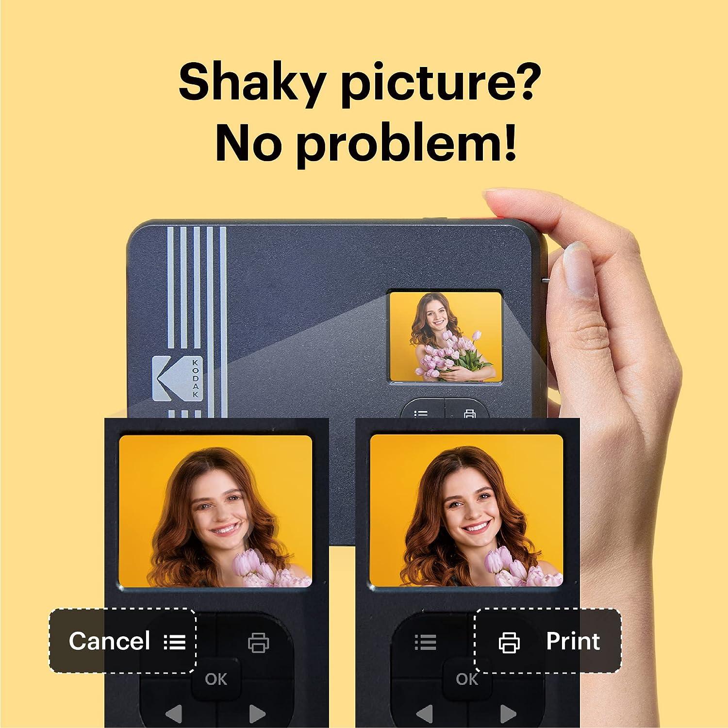 KODAK Mini Shot 3 Retro 4PASS 2-in-1 Instant Digital Camera And Photo Printer 3x3 Inches 60 Sheets Cartridge Bundle White