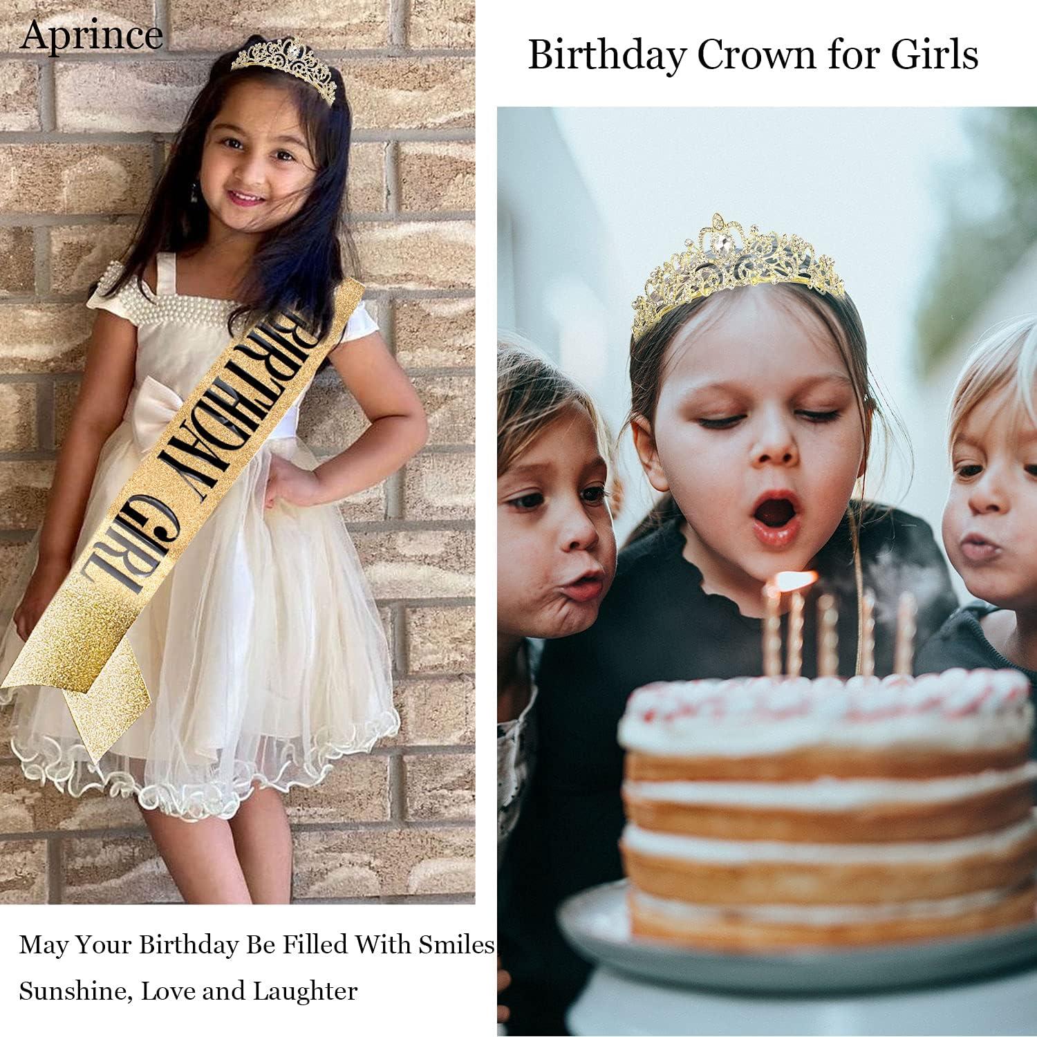 Rose Gold 2nd Birthday Decorations Set - Tiara, Sash, Cake Topper, Candles & Balloons For Girls Birthday Party