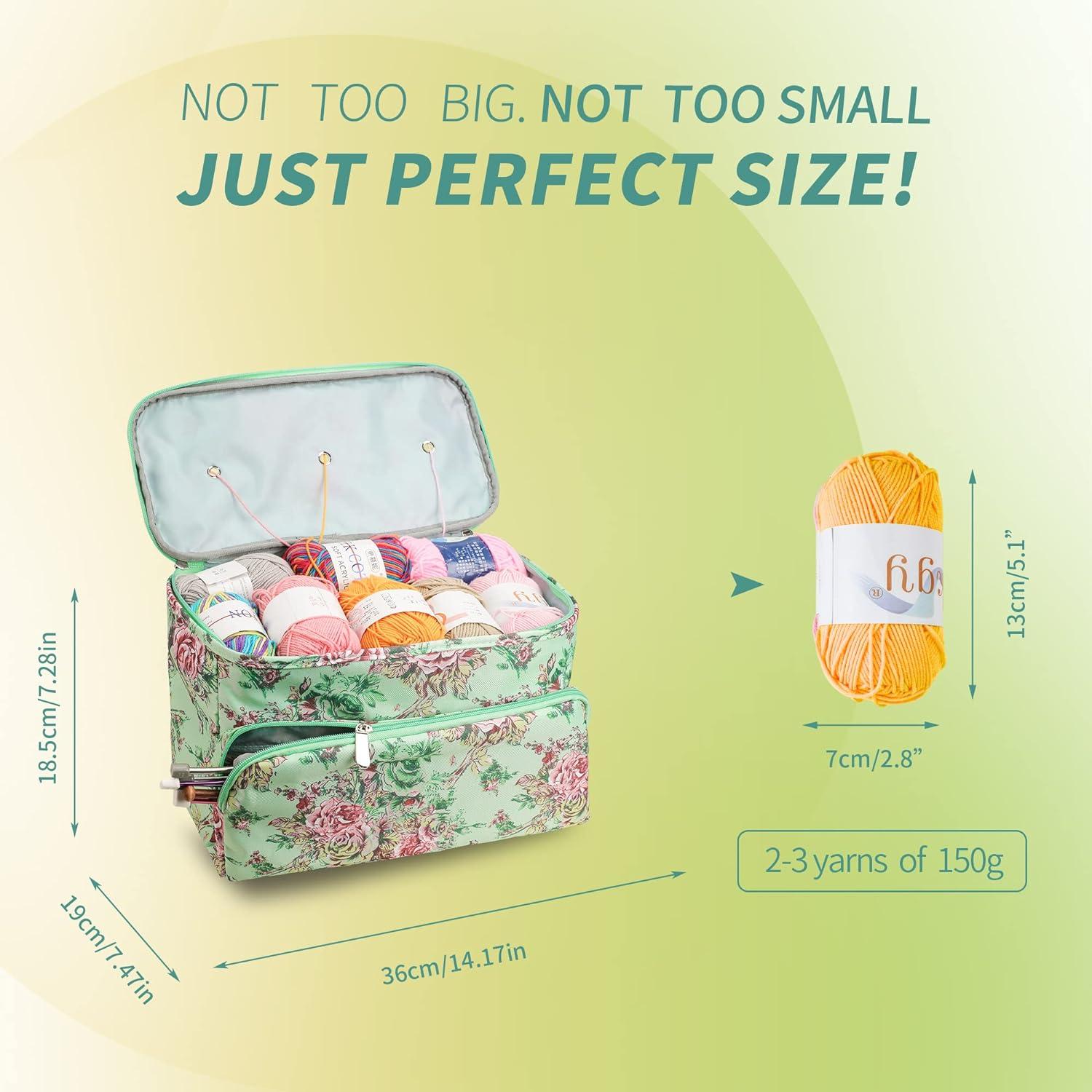 Yarn Storage Bag DIY Knitting Crochet Tool Tote Organizer Holder Portable  Cases