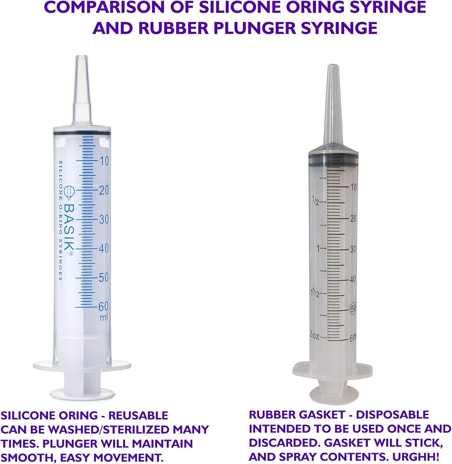 UrnConcern BASIK Enteral Feeding Syringe Cath Tip Silicone O-ring Tube ...