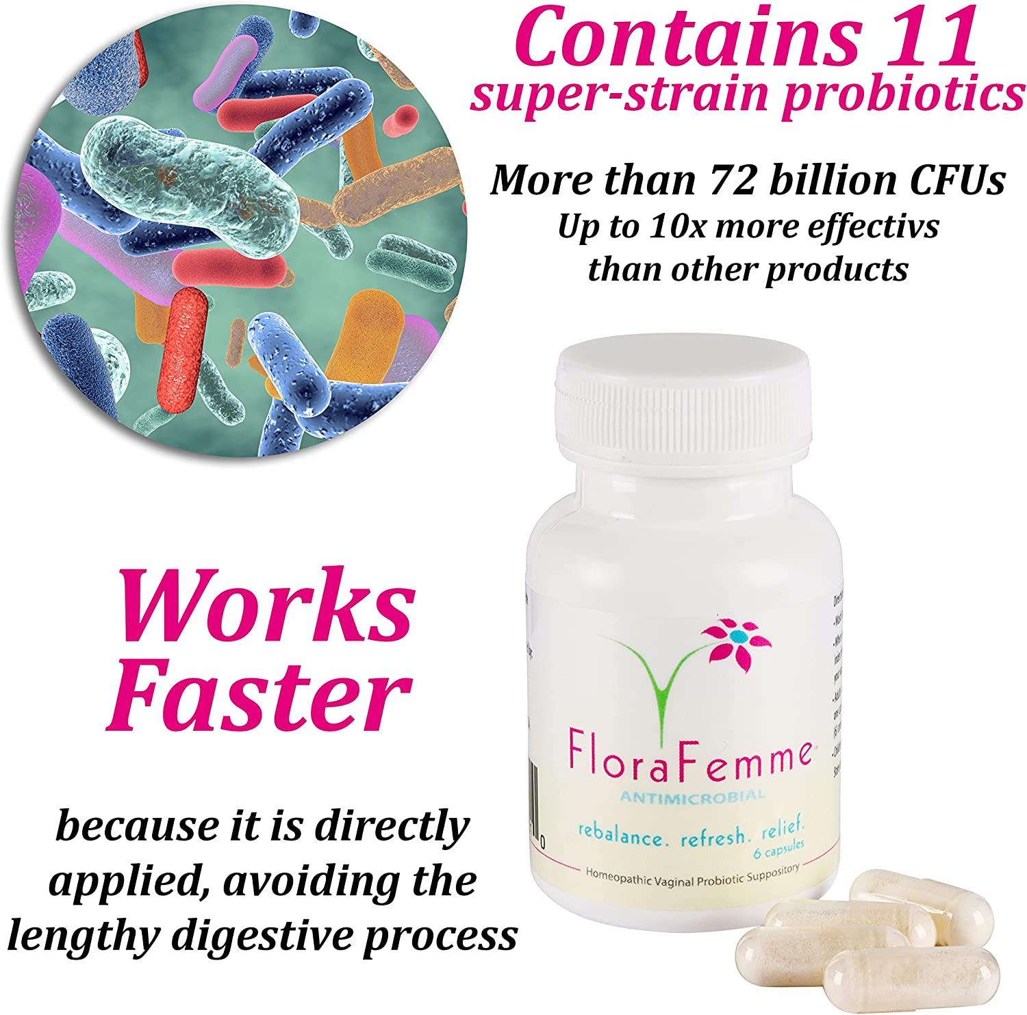 FloraFemme Vaginal Probiotics Suppository PH Balance Support For FloraFemme Vaginal Probiotics Suppository PH Balance Support For