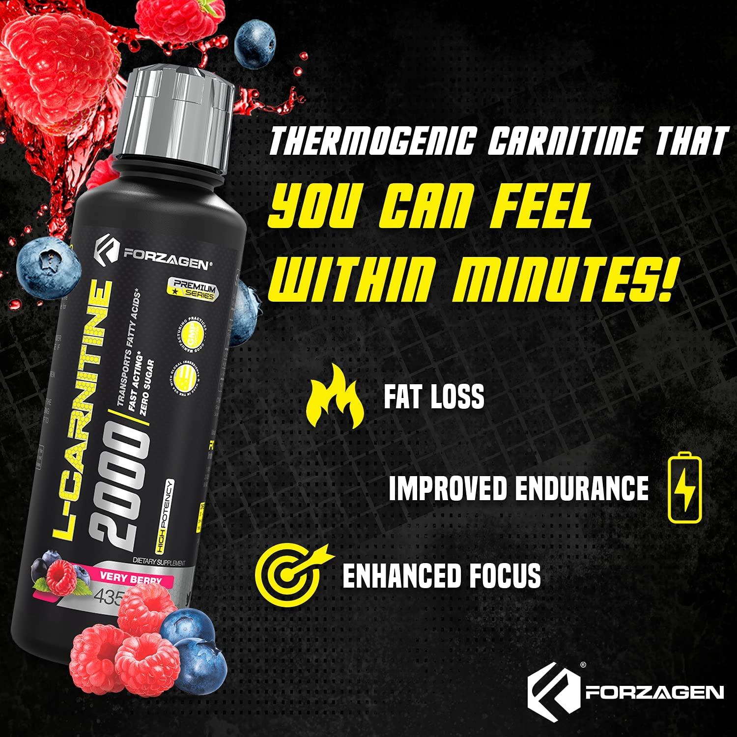 Forzagen L Carnitine 2000 New Liquid L Carnitine with Vitamin B6