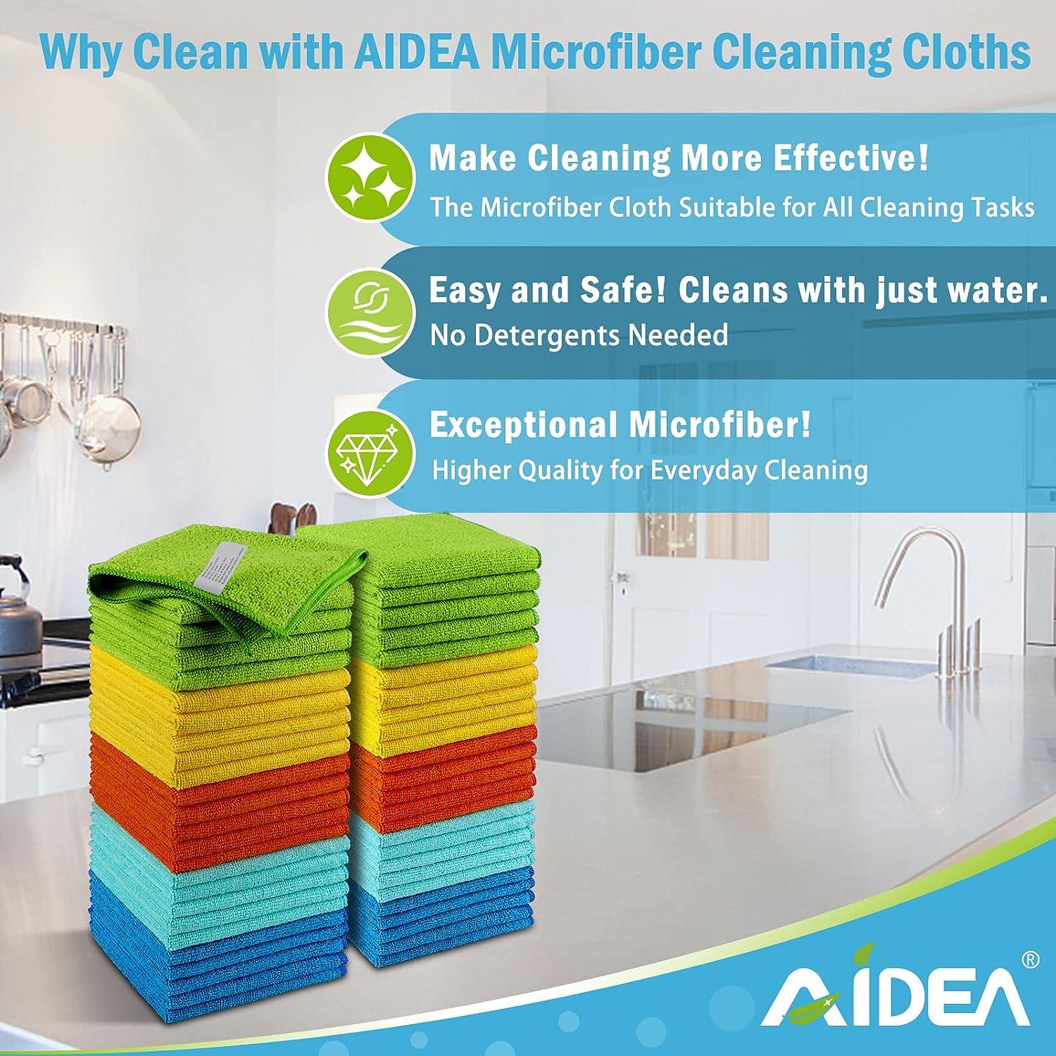 AIDEA Cleaning Cloth-24PK, Premium All-Purpose Microfiber Towels, Soft &  Absorbent Cleaning Cloth, Lint Free Streak Free Wash Cloth for House