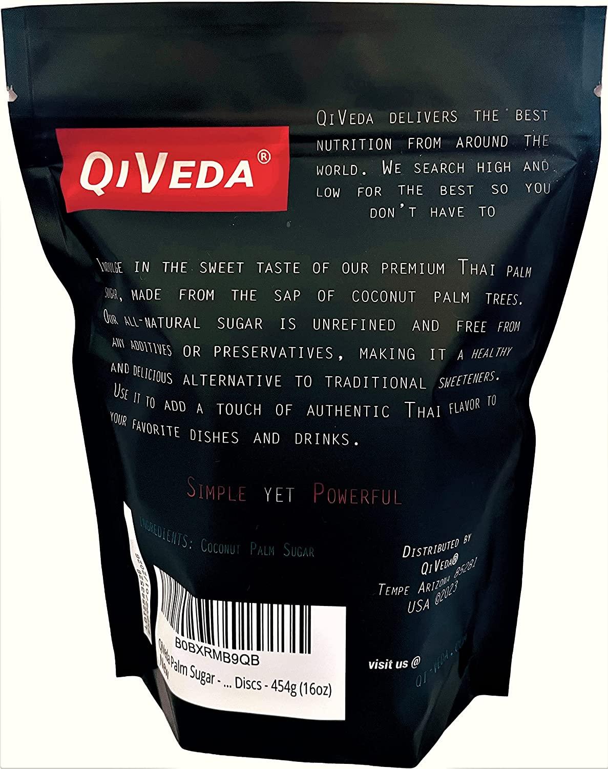 QiVeda Palm Sugar Premium Thai Coconut Palm Sugar 16oz (454g) 1