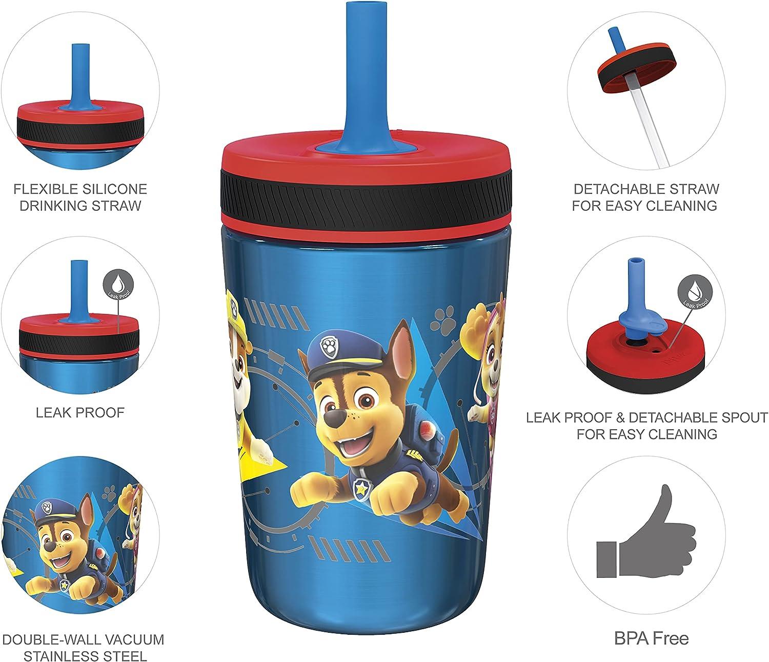 Zak Designs 15oz Bluey Kelso Tumbler Set, BPA-Free Leak-Proof Screw-On Lid  with Straw Made of Durable Plastic and Silicone, Perfect Bundle for Kids, 2  Count (Pack of 1) 