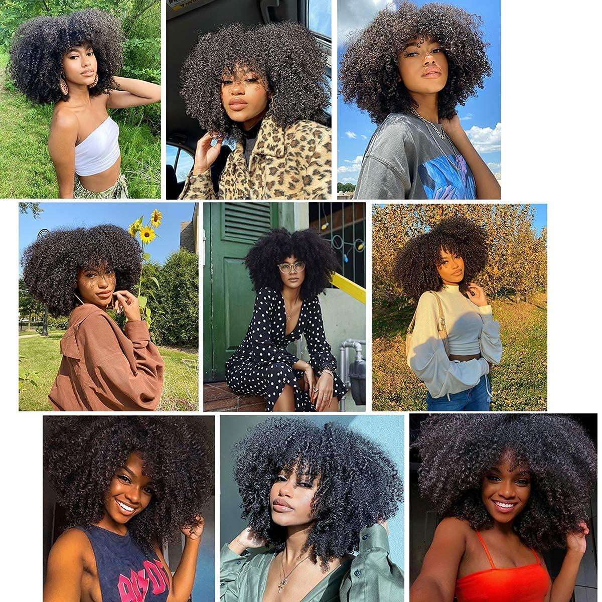 Mongolian Afro Kinky Curly Bundles Human Hair (12 14 16 Inch) 4B 4C Afro  Kinky Bulk Human Hair Bundles for Black Women 100% Unprocessed Virgin Hair  Extensions Afro Curly Weave Bundles Natural Color (12 14 16 Inchs)