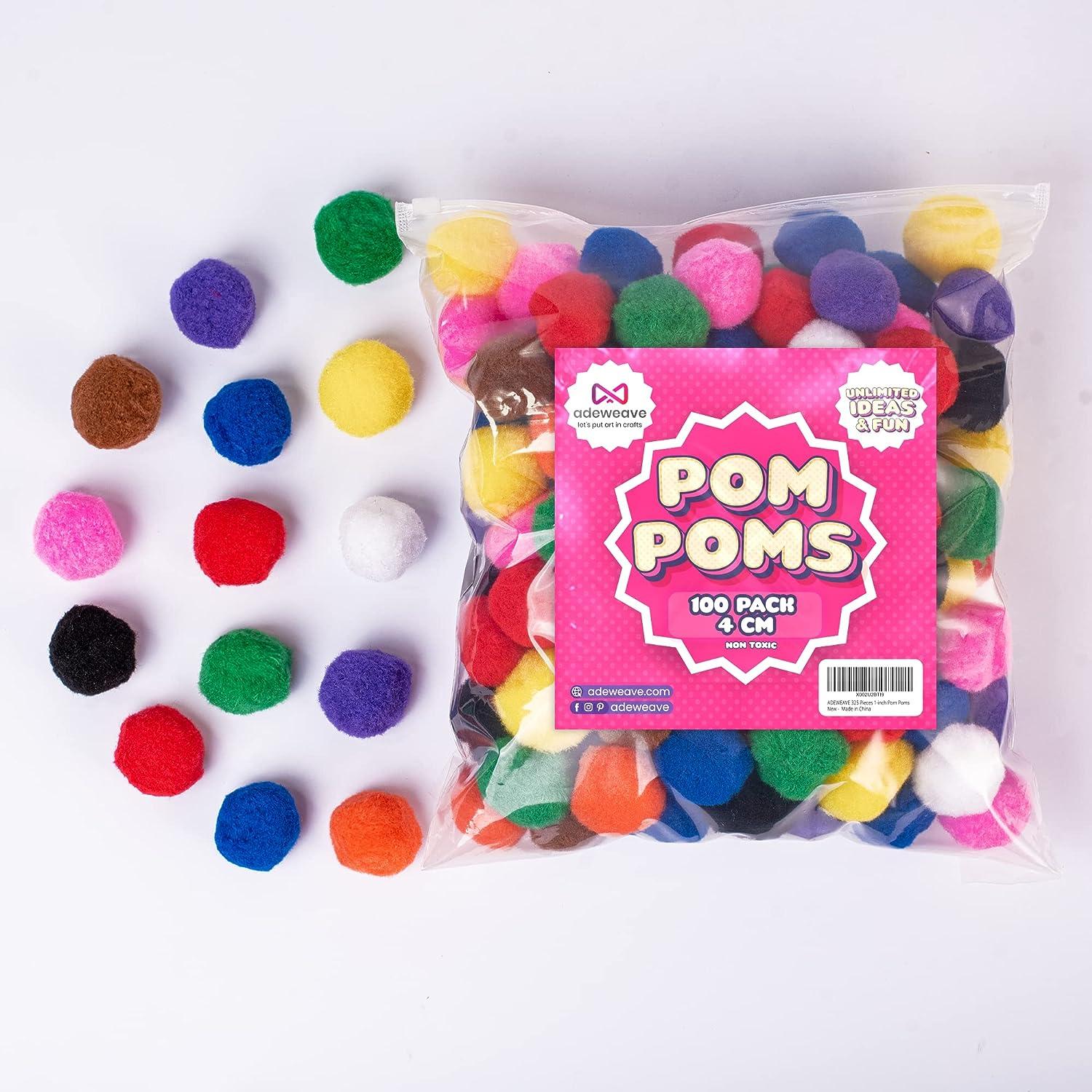 Pacon® Creativity Street® 1” Glitter Pom Poms Assortment, 3 Pack Bundle