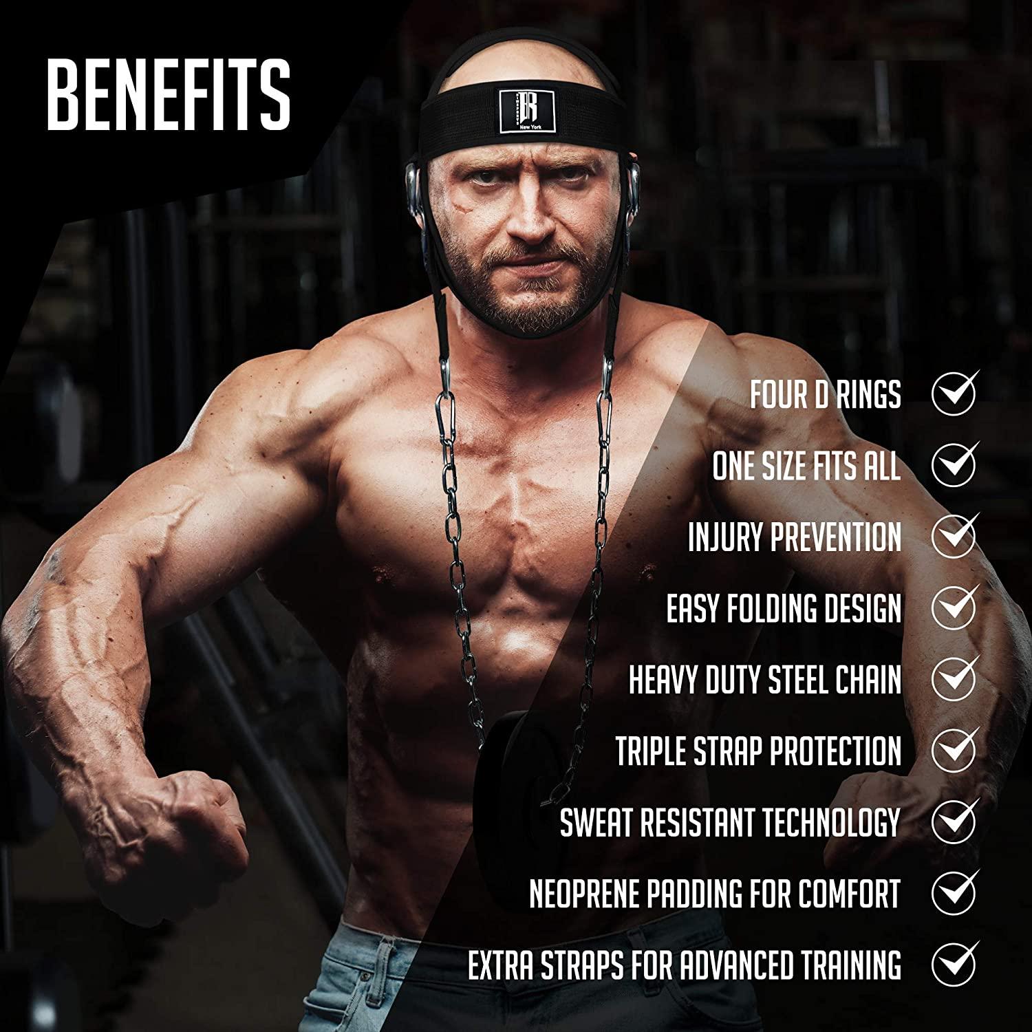 RIMSports Neck Harness for Weight Training Adjustable Head Harness