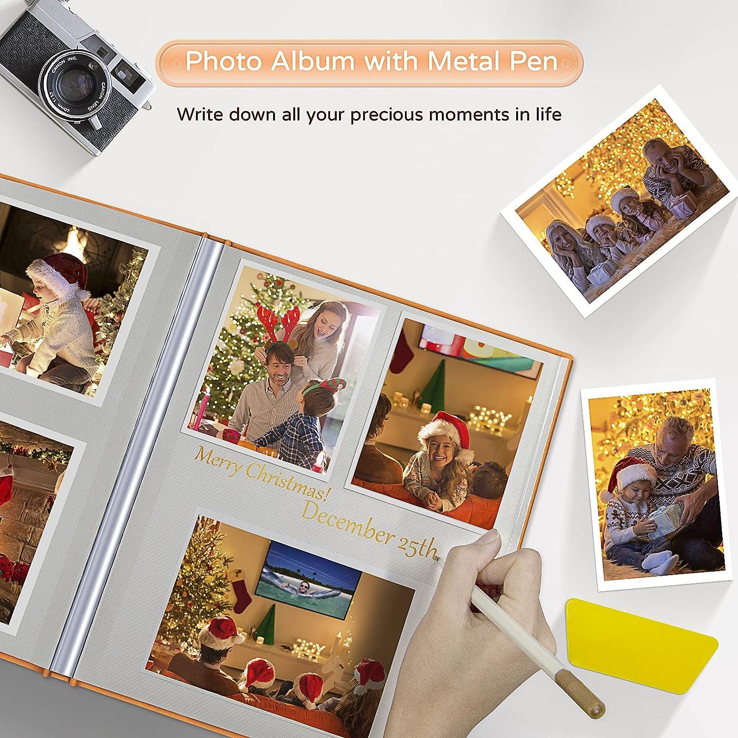 Popotop Large Photo Album Self Adhesive 4x6 5x7 8x10 Scrapbook Album DIY 60  Pages Picture Book