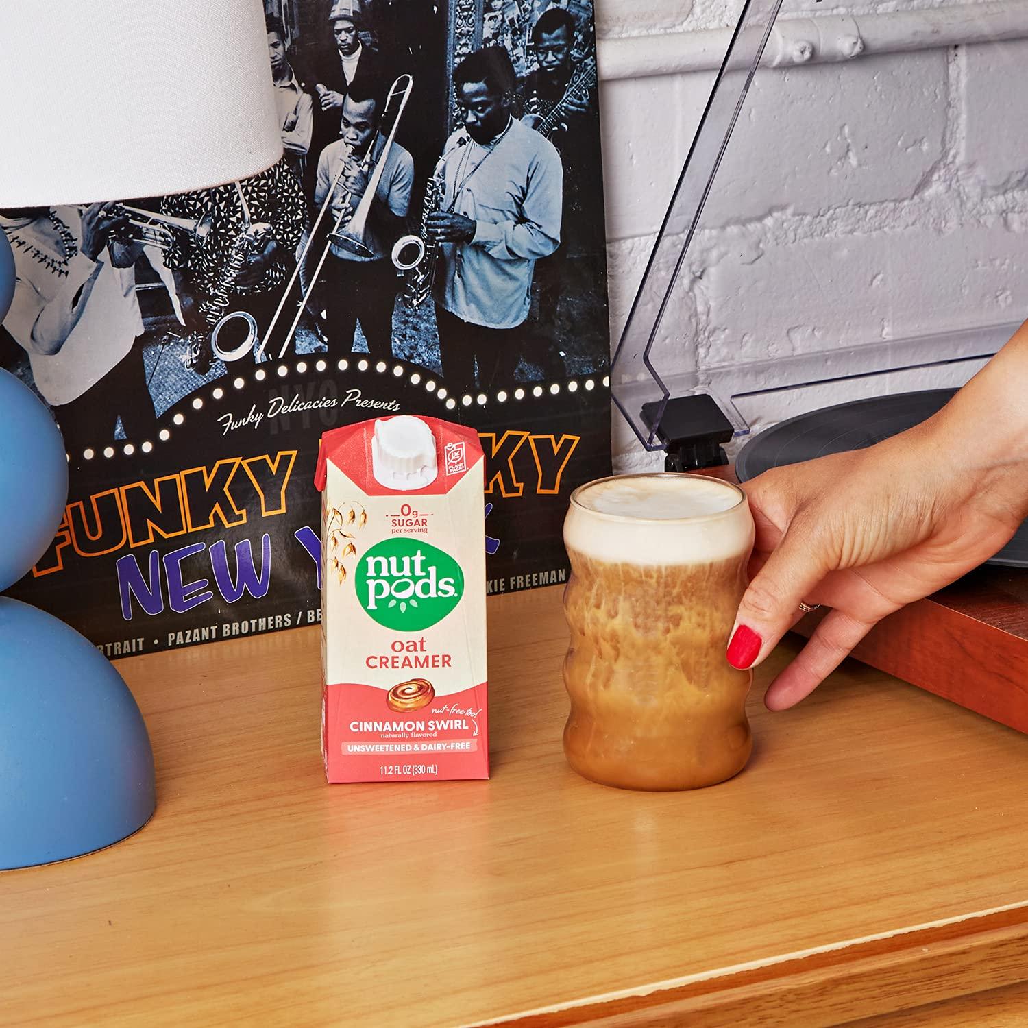 nutpods Oat Cinnamon Swirl Coffee Creamer Unsweetened Oat Milk