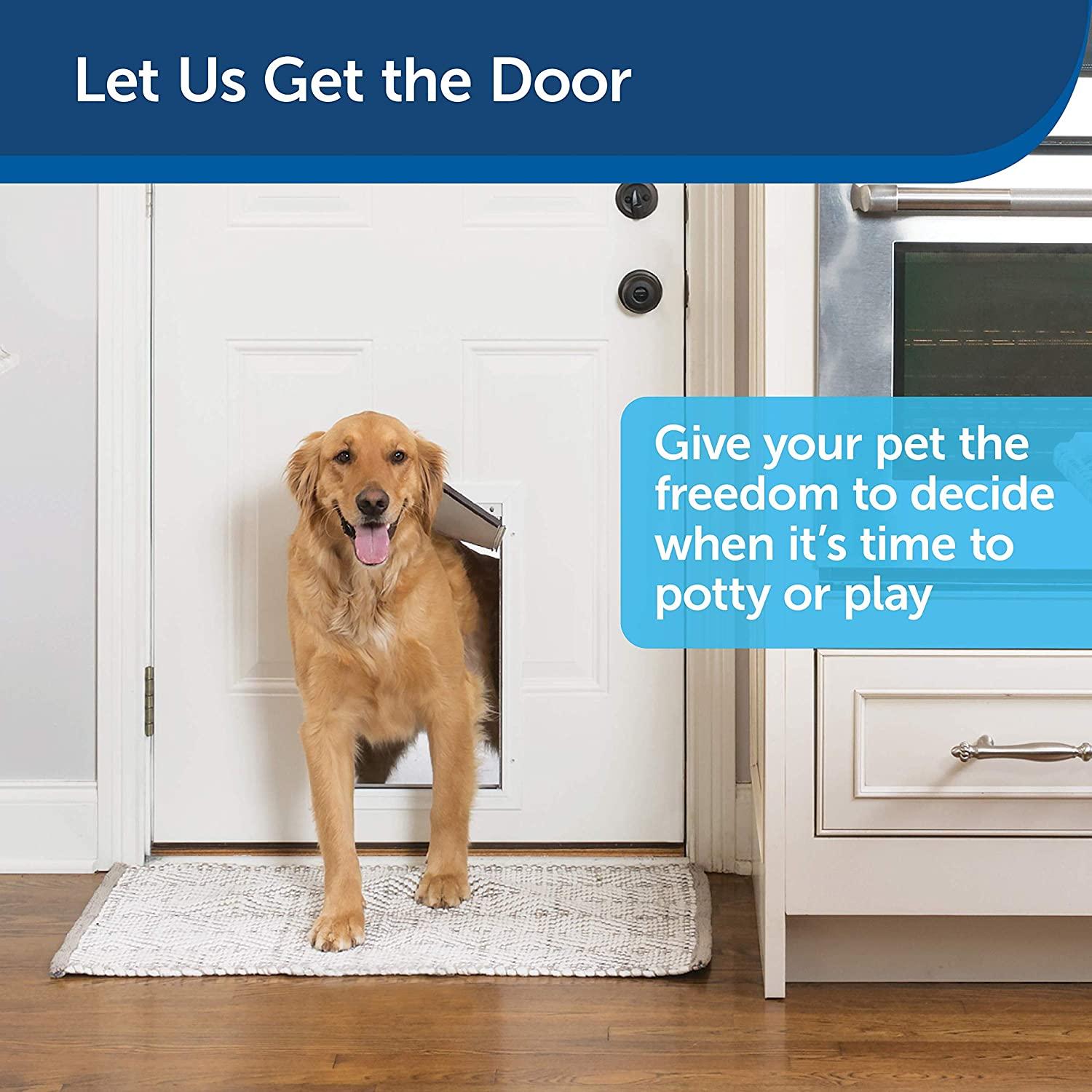 PetSafe Freedom Aluminum Pet Door for Dogs Extra Large White