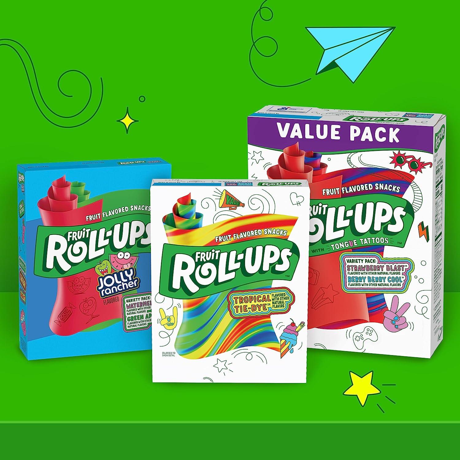 Fruit RollUps Variety Pack 100 Pouches, 10 ct per Pack